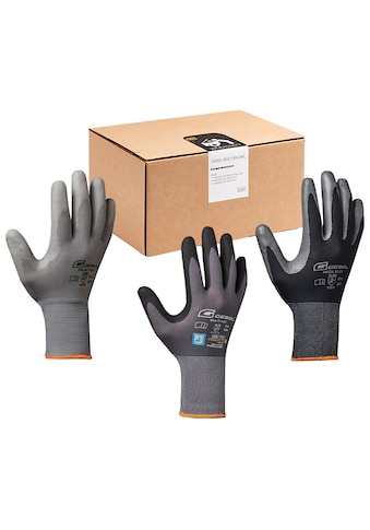 Gebol Arbeitshandschuh-Set »Werkstatt«, (13), 12 Paar Handschuhe und 1 Schutzbrille kaufen