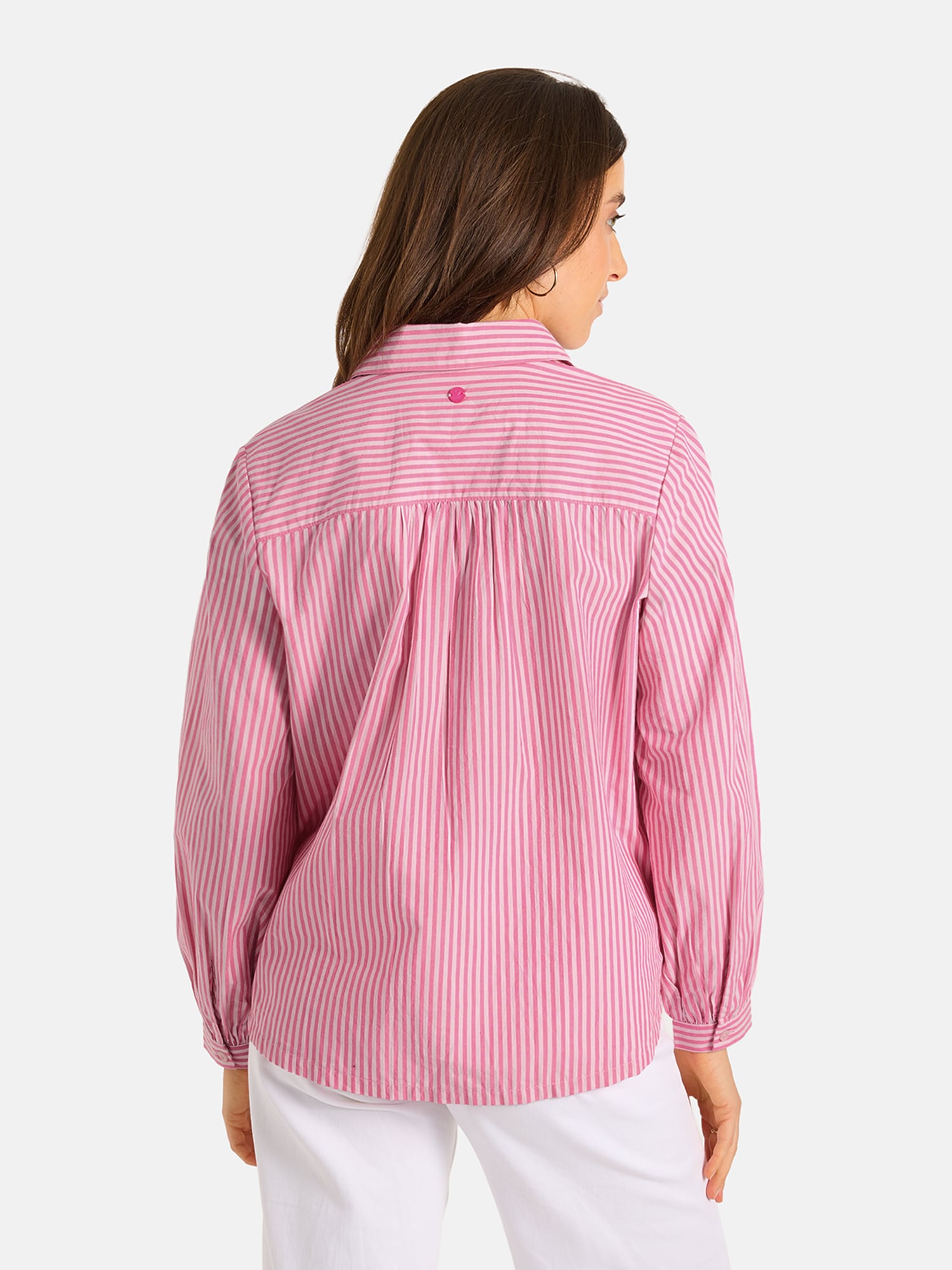 Lieblingsstück Hemdbluse »LiaL« mit gerafften Ärmelenden mit Knopf, Baumwolle
