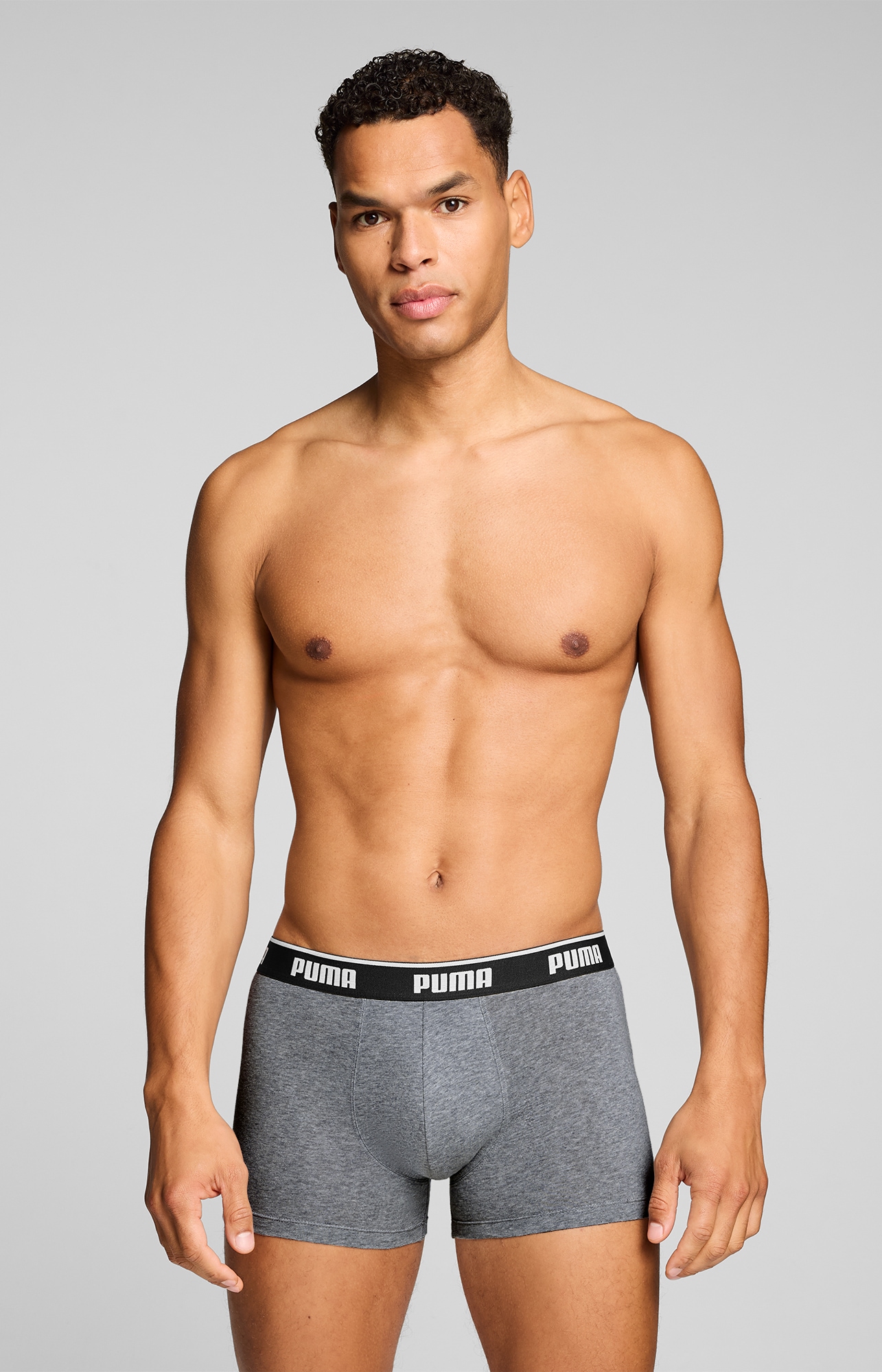 PUMA Boxershorts »PUMA MEN EVERYDAY BASIC BOXERS« 3er Pack,  Komfortabler elastischer Logobund