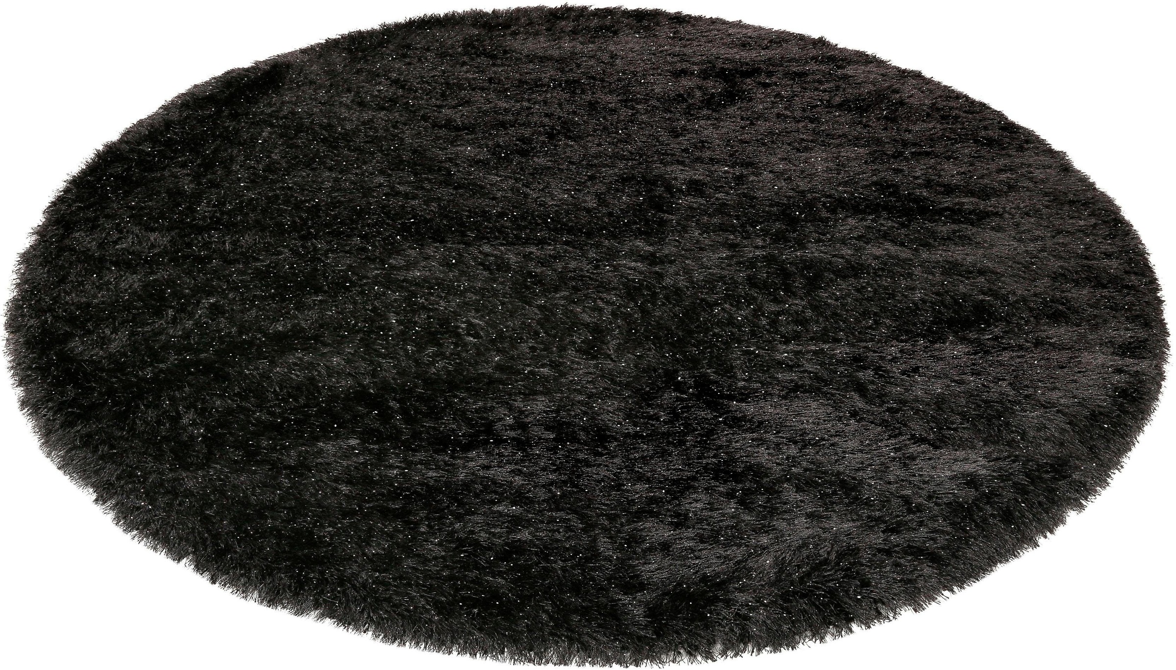 Wecon home Hochflor-Teppich »Shiny Touch«, rund, 70 mm Höhe, Wohnzimmer