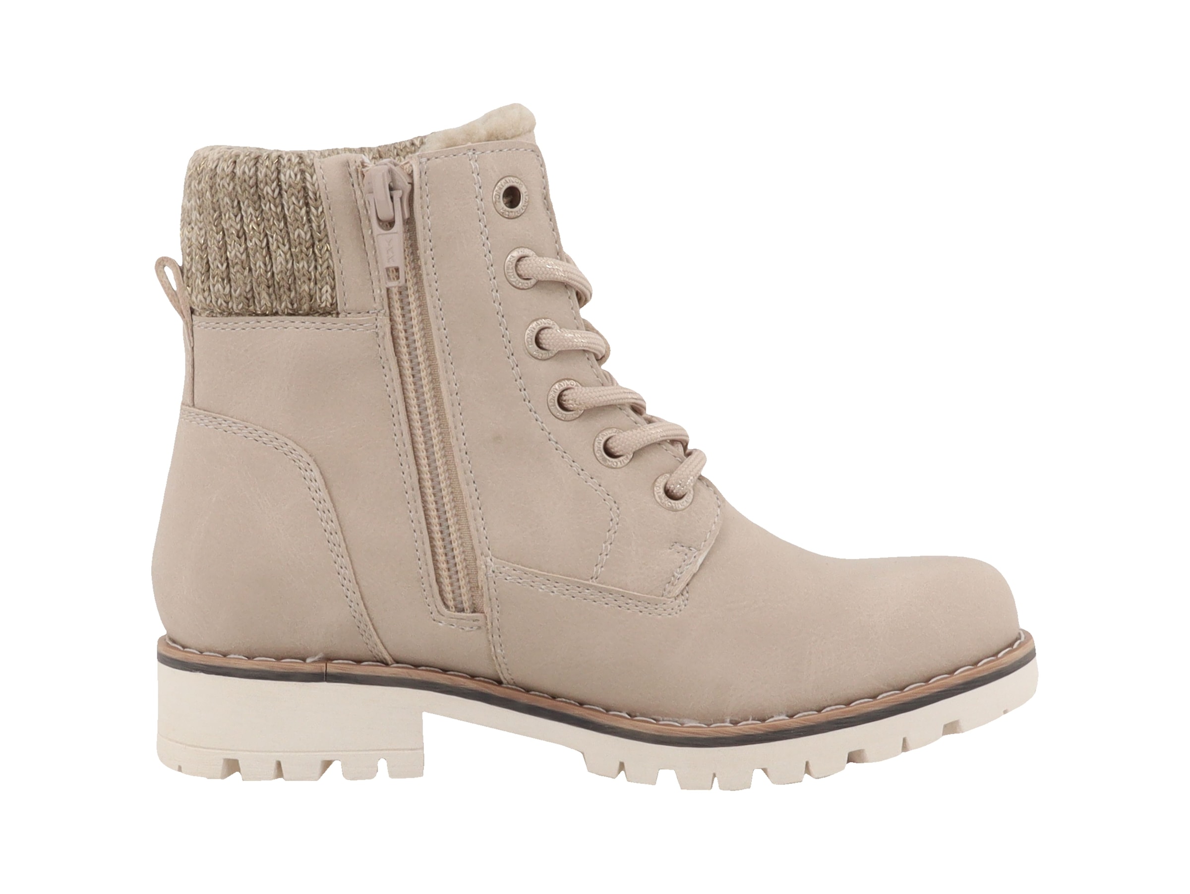 TOM TAILOR Winterboots  , Blockabsatz, Schnürboots, Schnürstiefelette mit Innenreißverschluss
