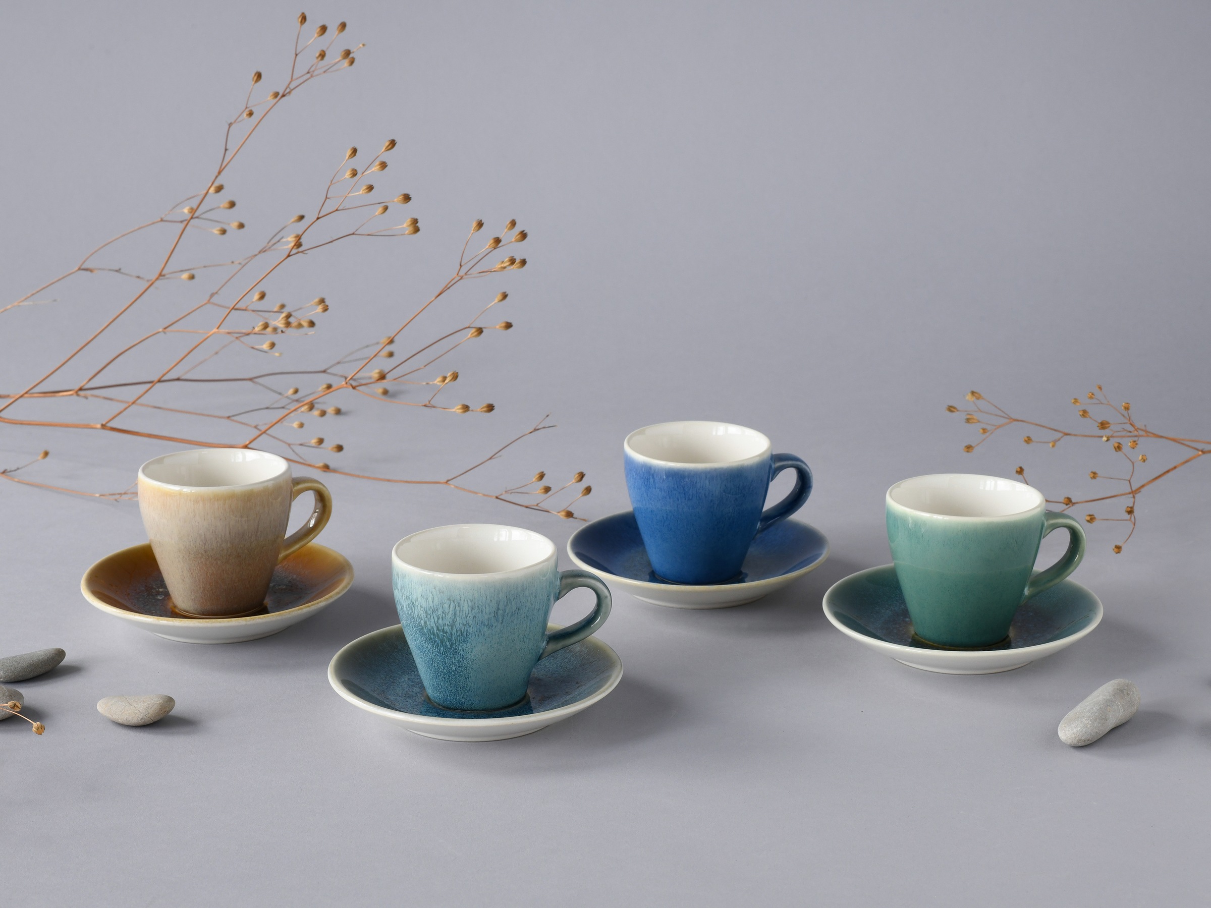 CreaTable Espressotasse »Caldera Mix, Espresso-Set, 8-tlg.« Reaktivglasur