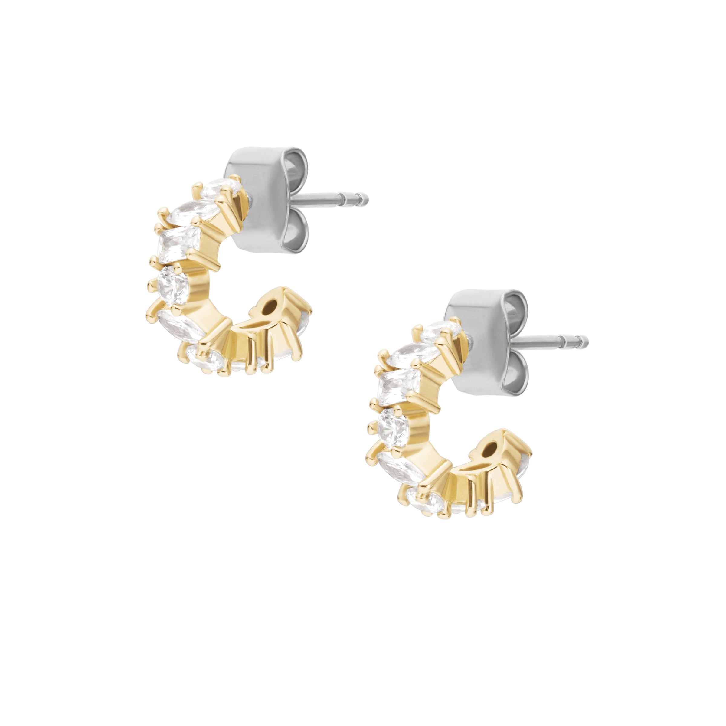 Fossil Paar Ohrstecker »Schmuck Geschenk Metall ELLIS« mit Zirkonia (synth.)