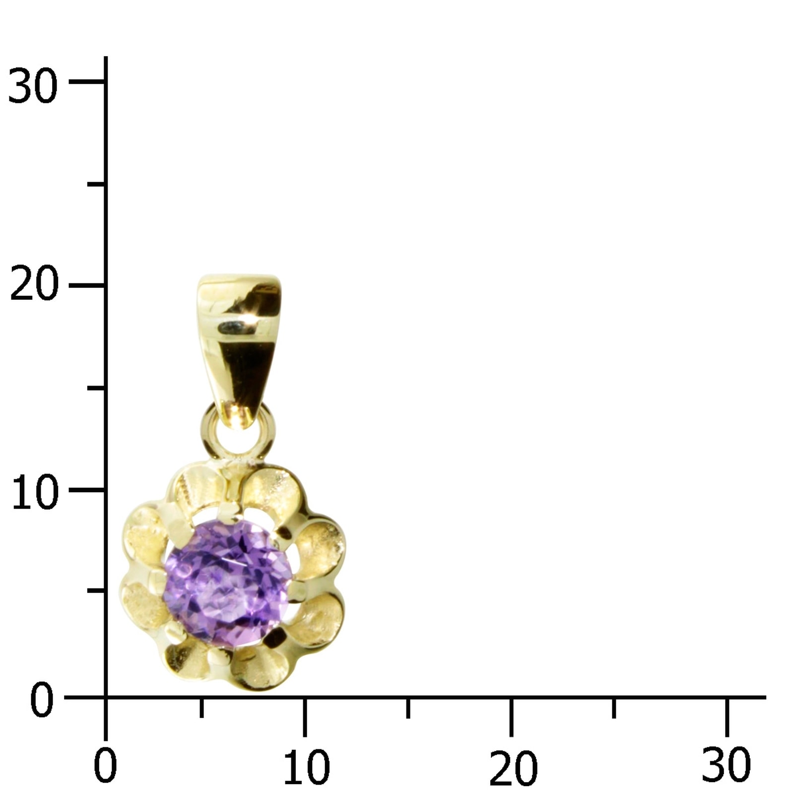 OSTSEE-SCHMUCK Kettenanhänger »- Pia 6 mm - Gold 333/000 - Amethyst«