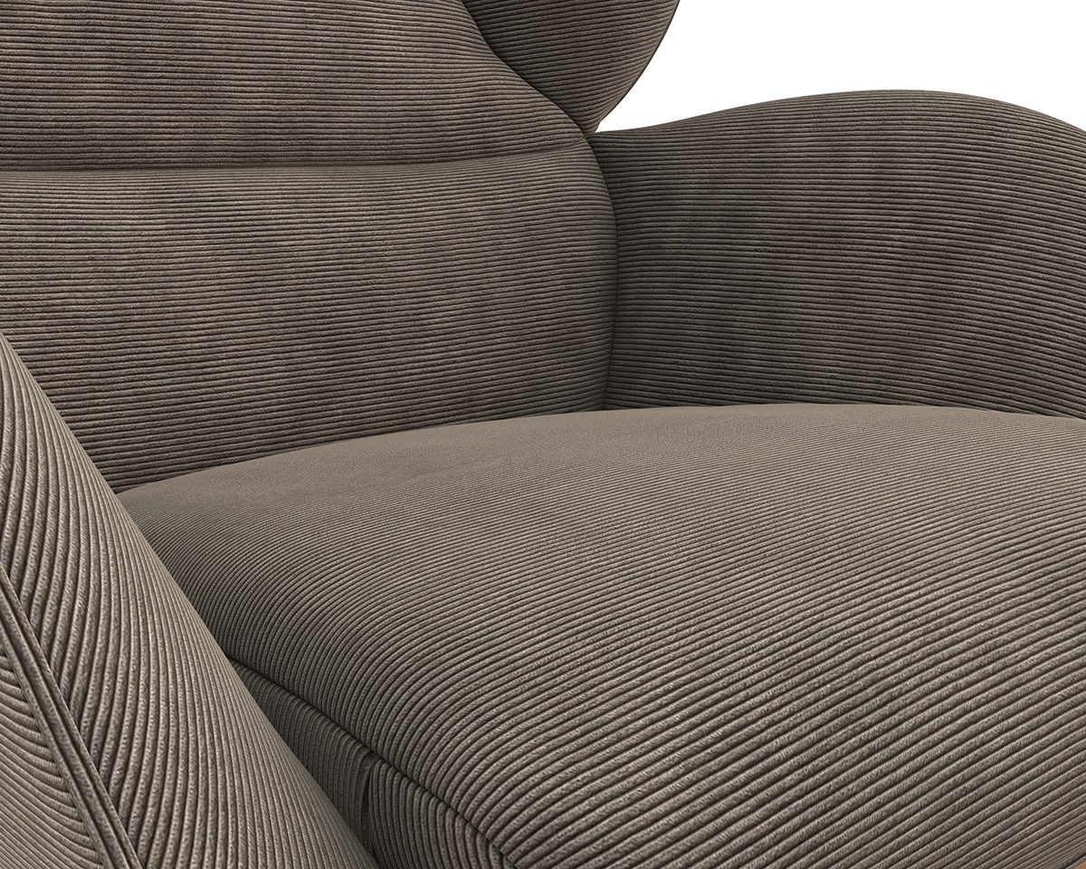 FLEXLUX Ohrensessel »Adria« Stil & Komfort, organische Form, Fuß Eiche