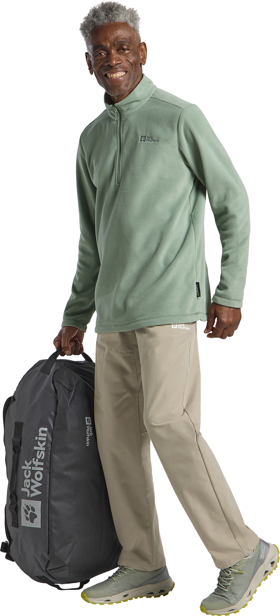 Jack Wolfskin Fleecepullover »TAUNUS HZ M«, aus recyceltem Polyester, atmungsaktiv