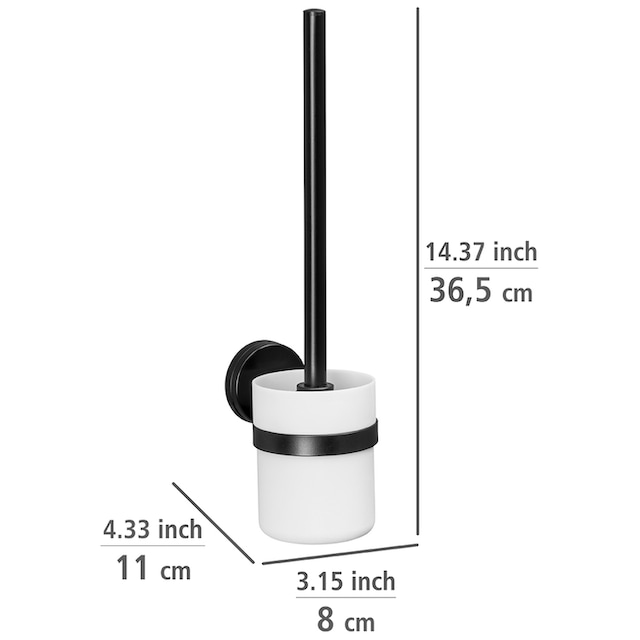 WENKO WC-Garnitur »Pavia«, aus Stahl-Polypropylen-Kunststoff,  Bürstenhalter, Befestigen ohne bohren online bei OTTO