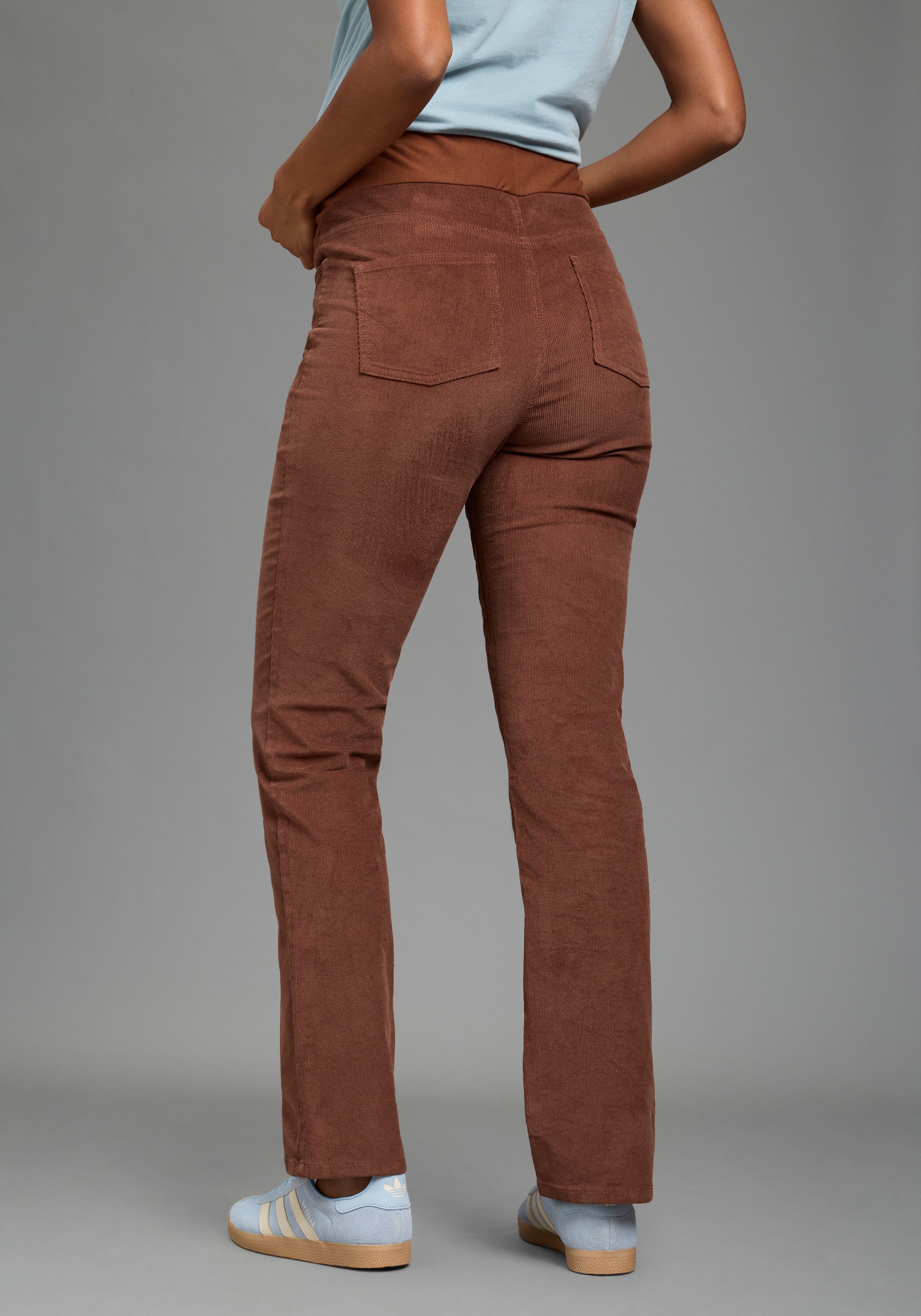 Neun Monate Umstandshose »Umstands-Cordhose«  gerades Bein, extrabreites Bündchen, elastisches Material