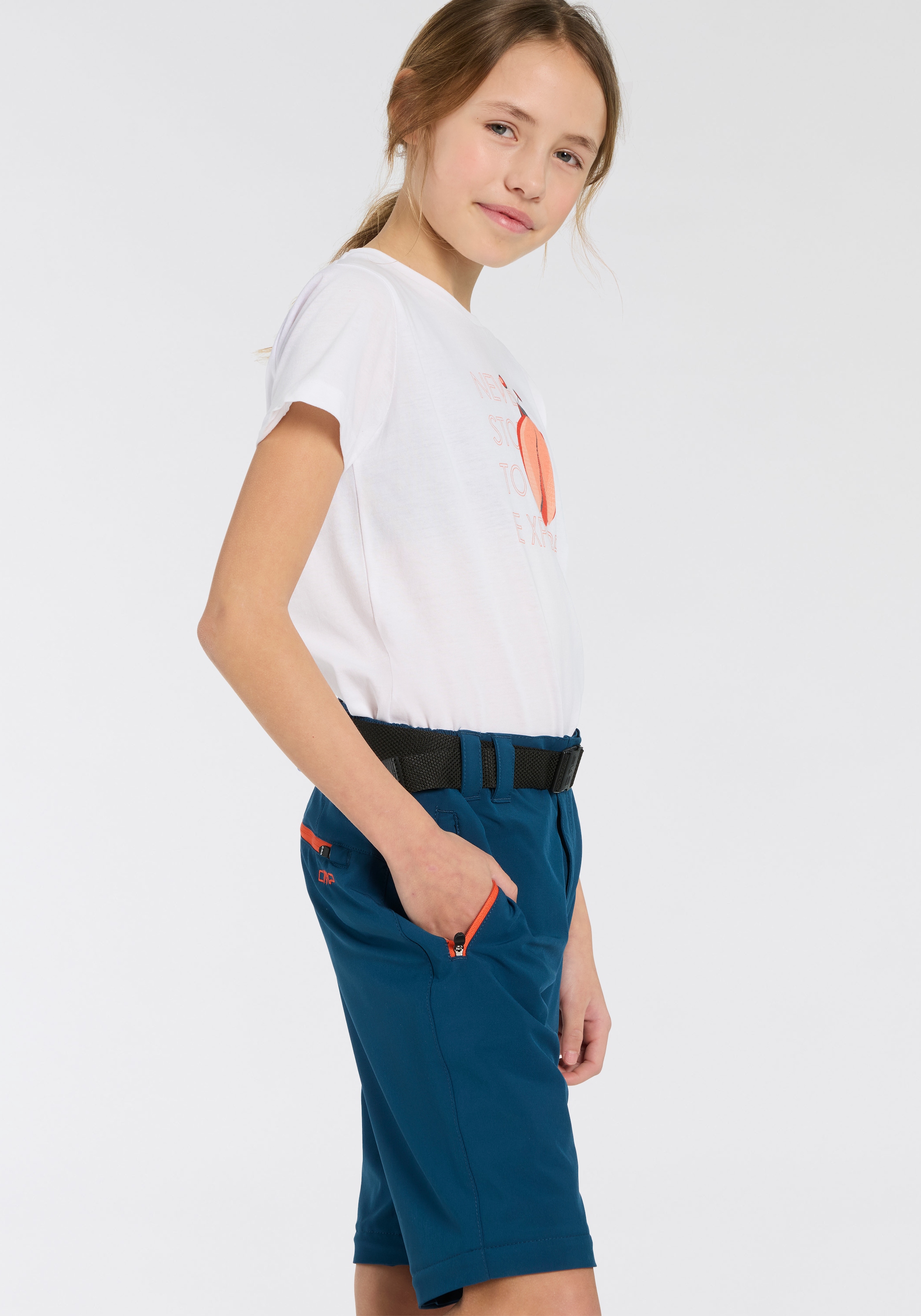 CMP Funktionshose »KID ZIP-OFF-PANT«, (Set, 2 tlg., mit Gürtel), Elastisch & Atmungsaktiv & Schnell trocknend & für Kinder