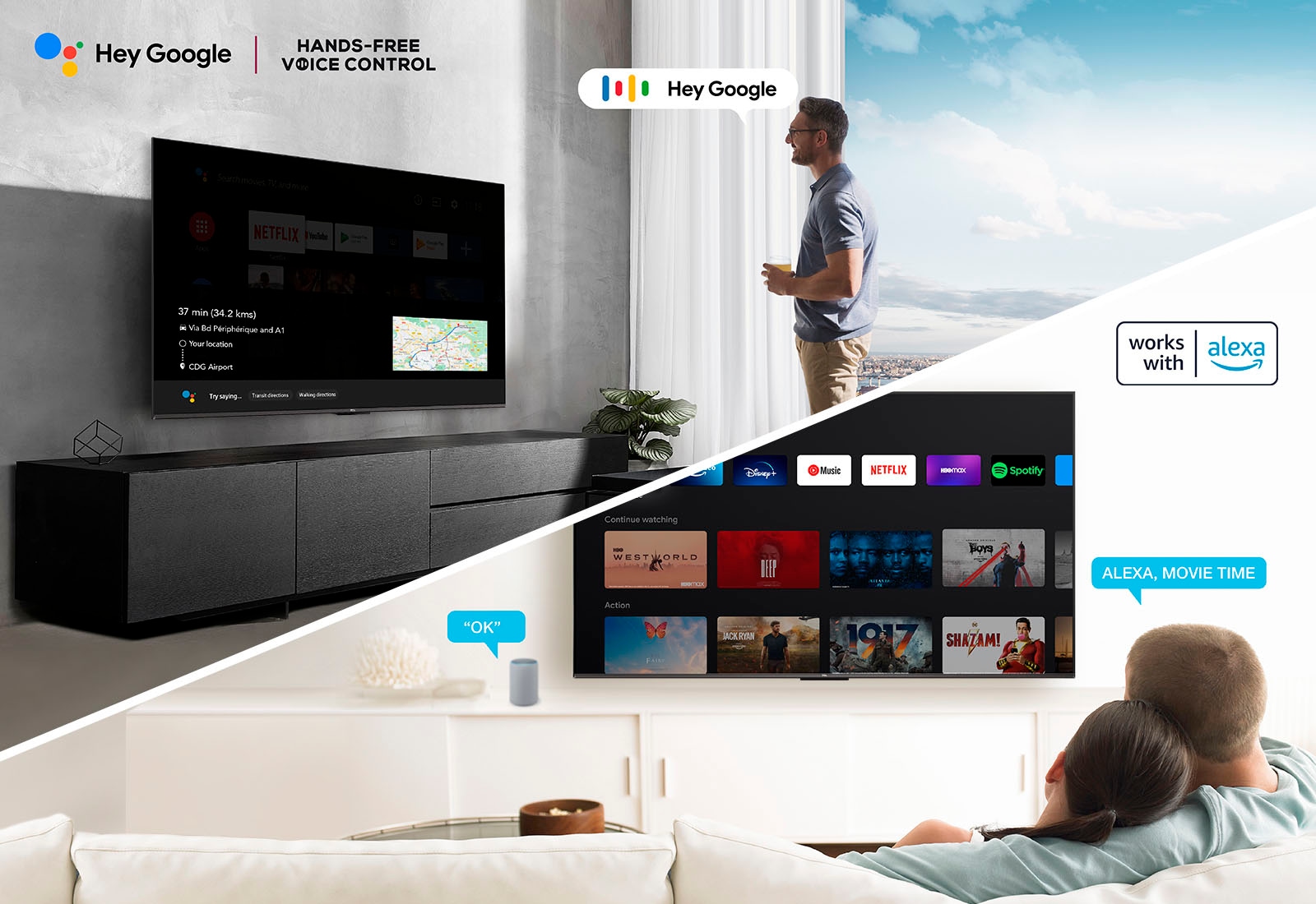 TCL LED-Fernseher »65P731X2«, 164 cm/65 Zoll, 4K Ultra HD, Smart-TV-Google TV, HDR Premium, Dolby Atmos, HDMI 2.1, Metallgehäuse