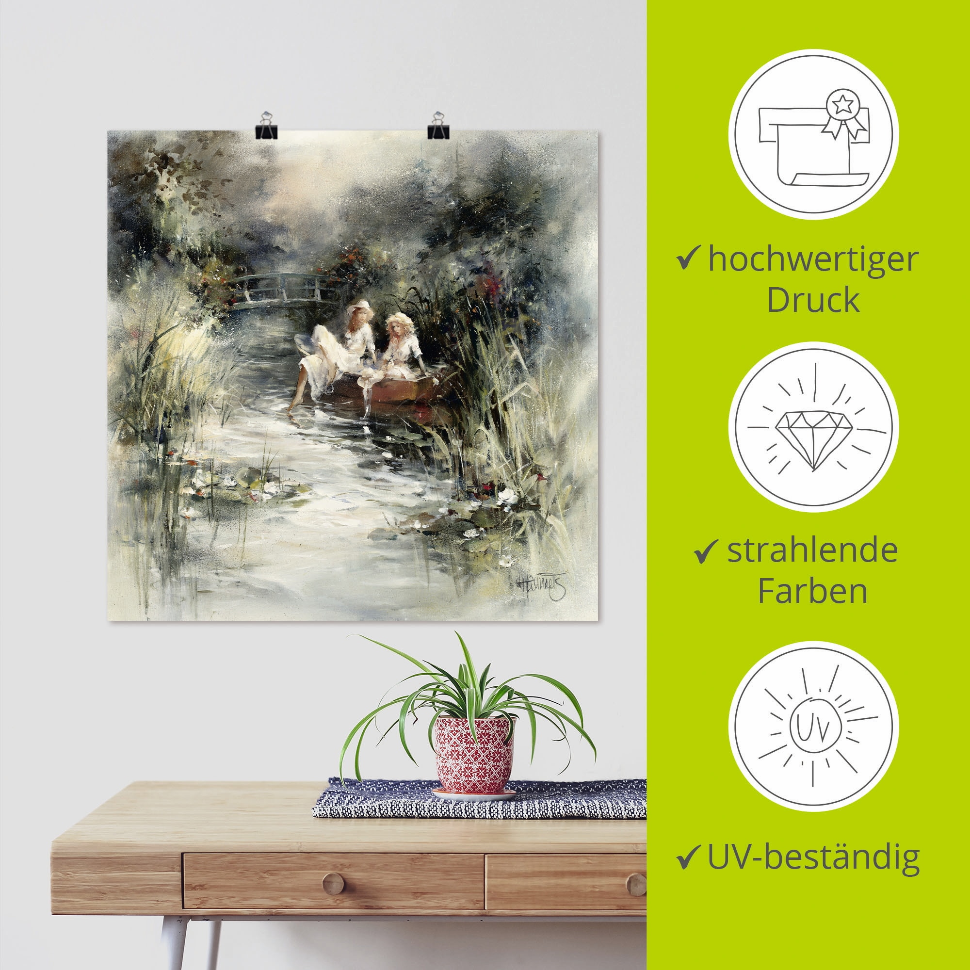 Artland Wandbild »Frühlingsschein«, Frau, (1 St.), als Leinwandbild, Poster, Wandaufkleber in verschied. Größen
