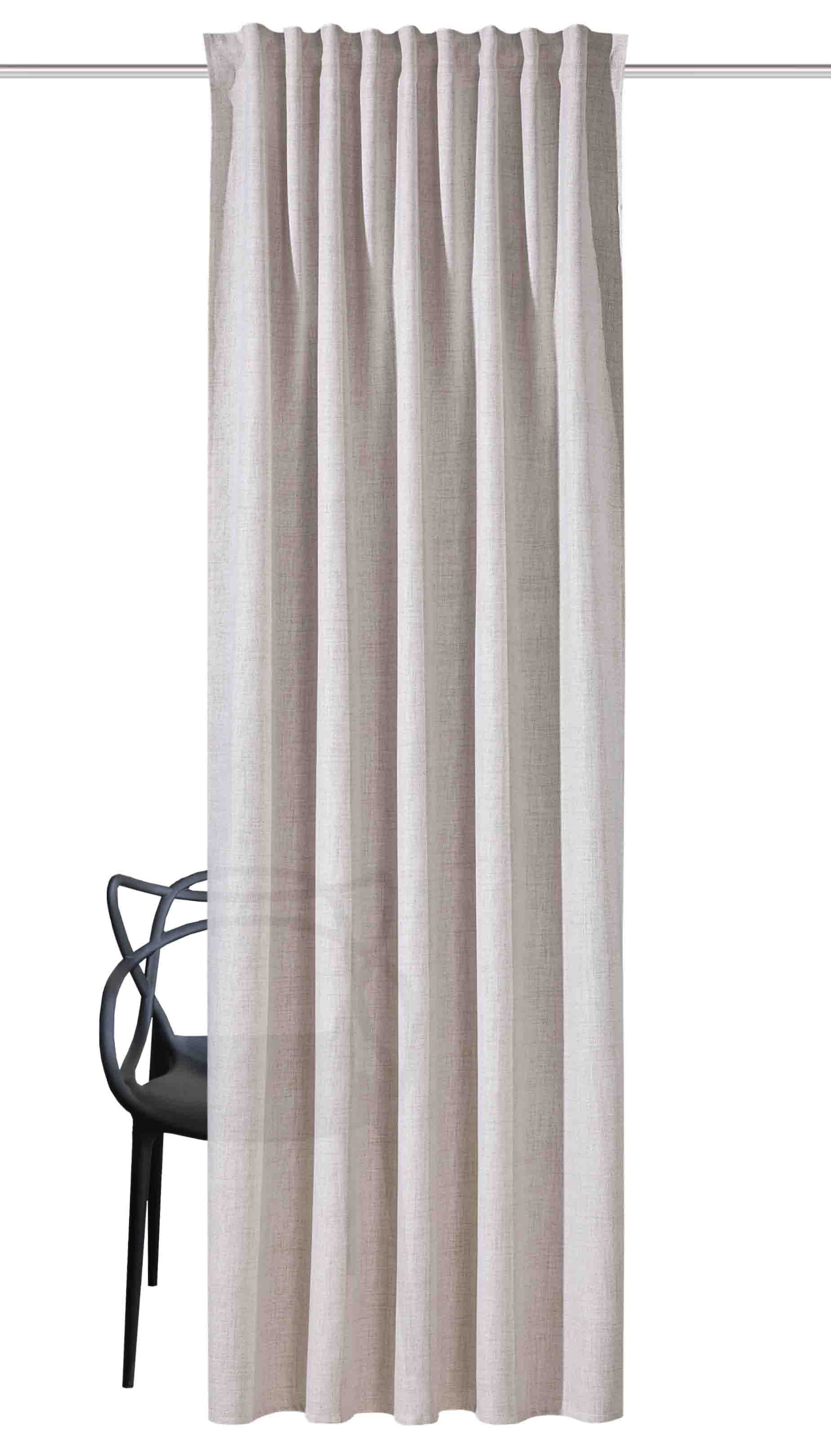 HOME WOHNIDEEN Vorhang »HADINA« Multifunktionsband 1 Stk. tlg. Kombibandschal Leinenstruktur/Raumhoch