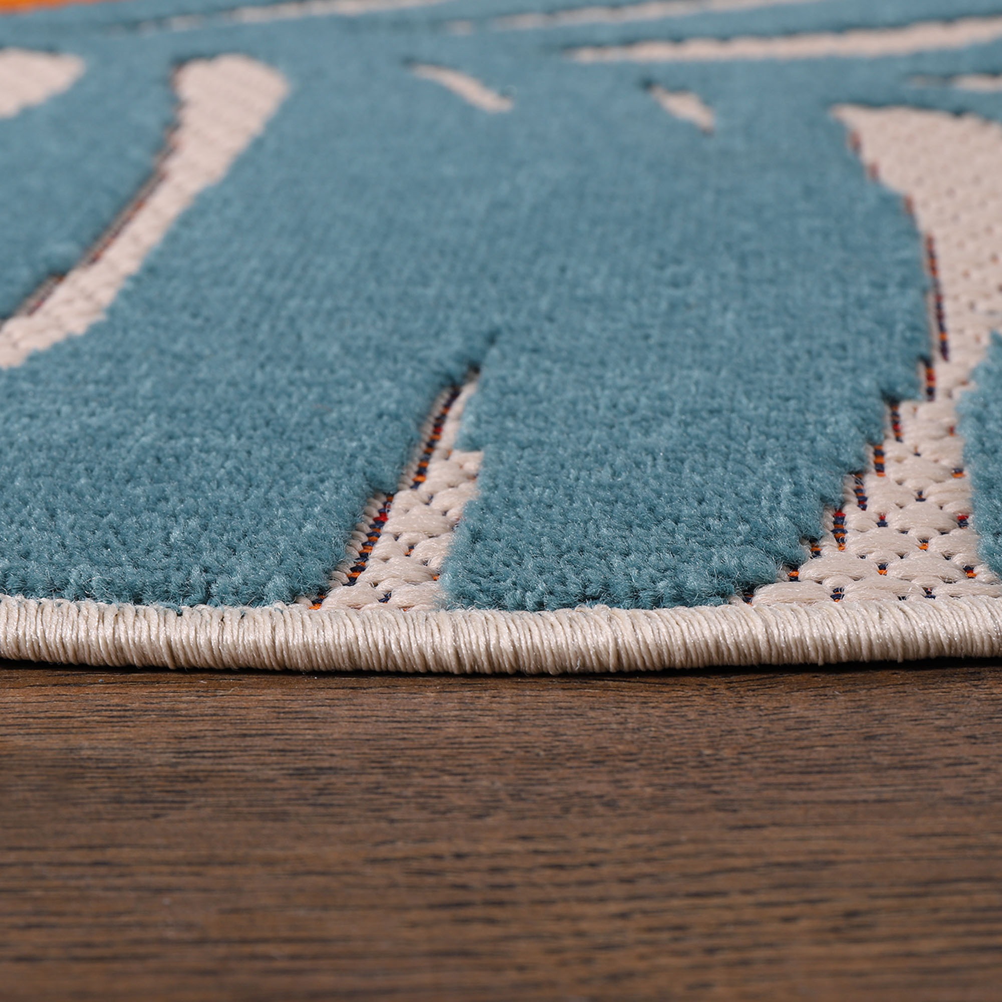 Sanat Teppich »Floral Outdoor«, rund, 6 mm Höhe, In- und Outdoor geeignet, florales Design, Balkon, Terasse