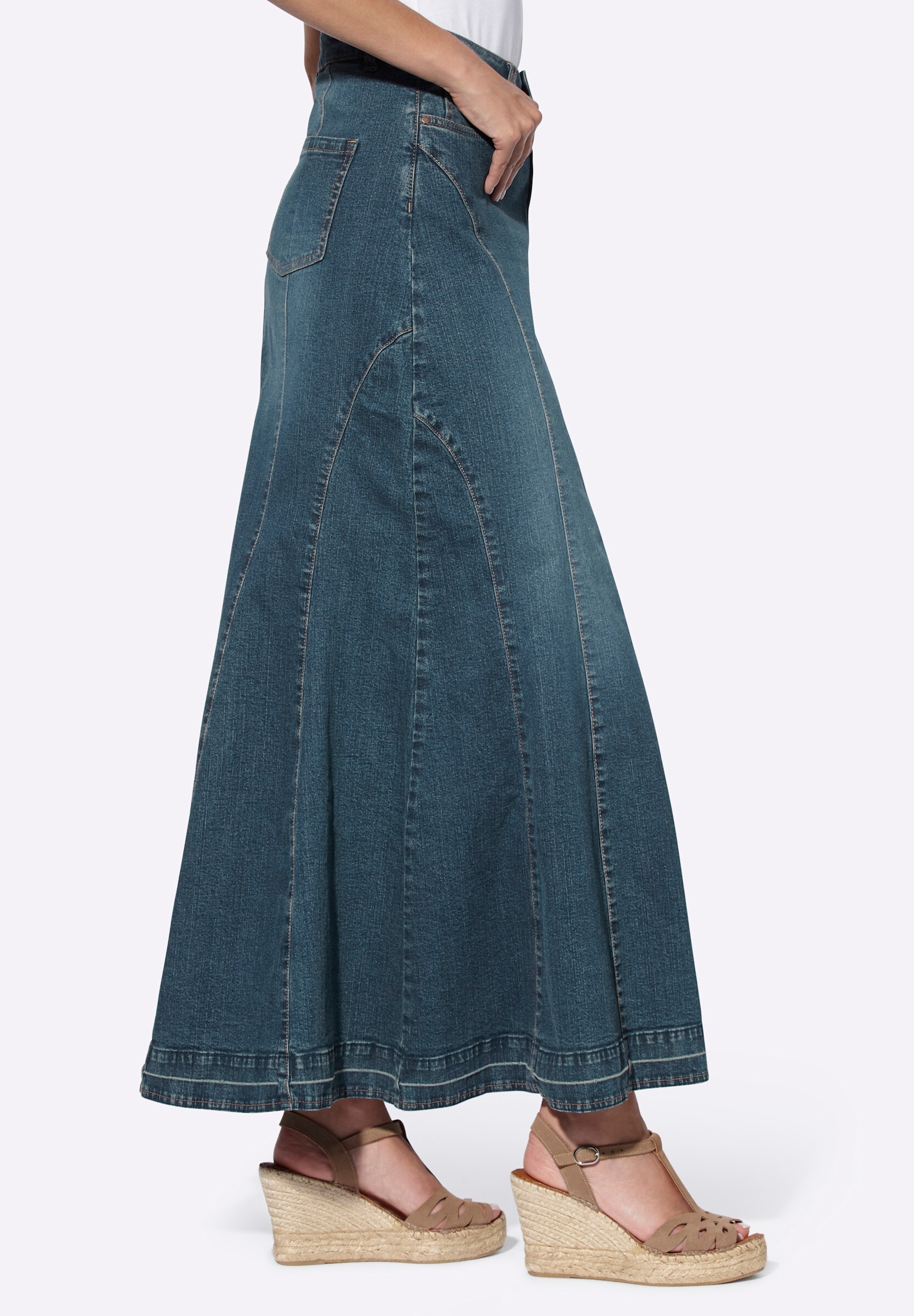 heine Godetrock »Jeans-Rock Jeansrock in Godet-Form«