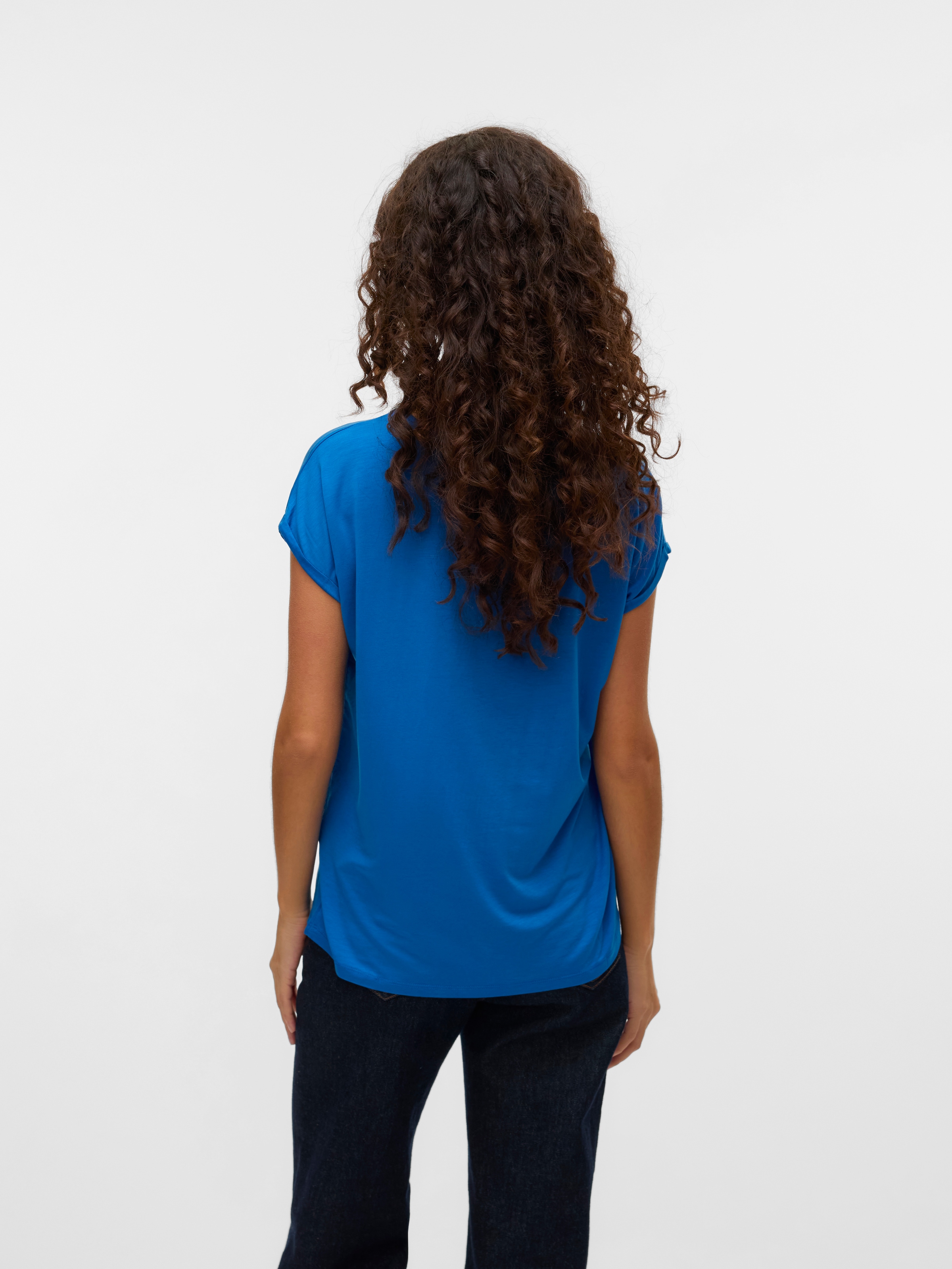 Vero Moda Rundhalsshirt »VMAVA PLAIN SS TOP GAJRS NOOS«