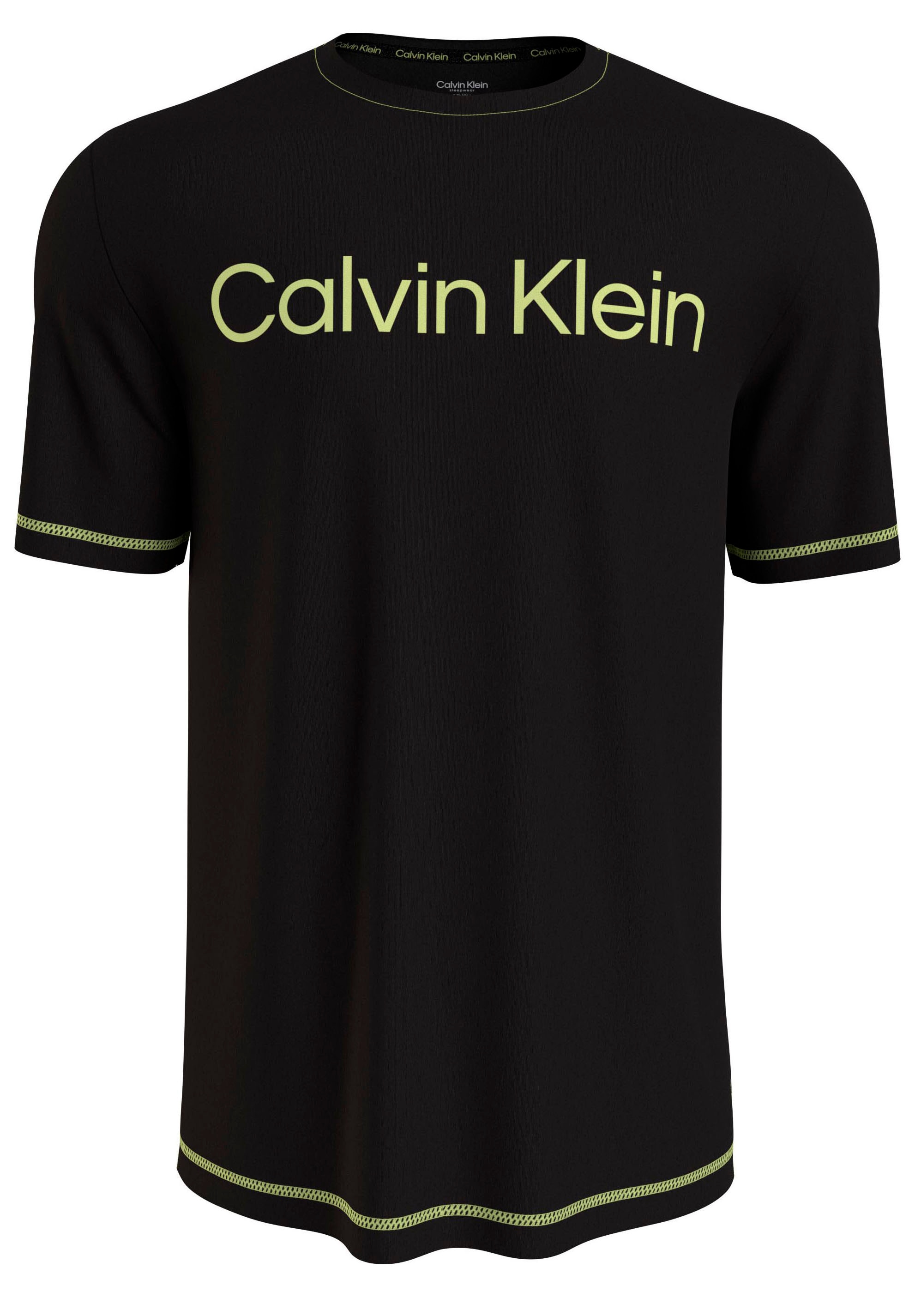 Calvin der »S/S NECK«, T-Shirt Logodruck online bei CREW Klein auf mit shoppen OTTO Brust