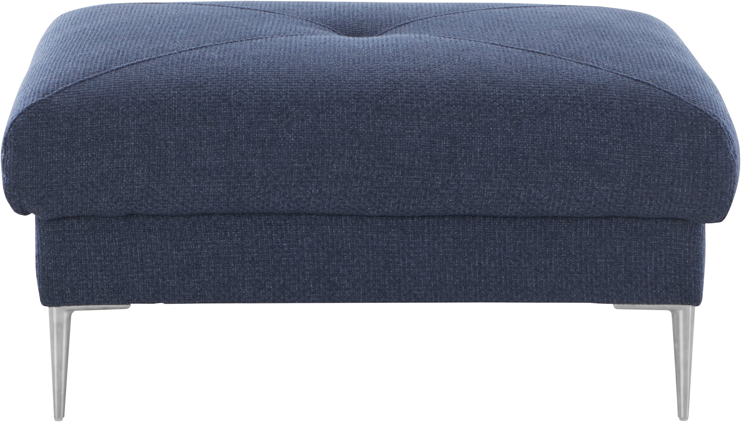 TRENDMANUFAKTUR Hocker »Chilltime, elegant und bequem durch Komfortsitzhöhe 46cm, hoher Fuß«, mit eleganter Kreuznaht auf der Sitzfläche