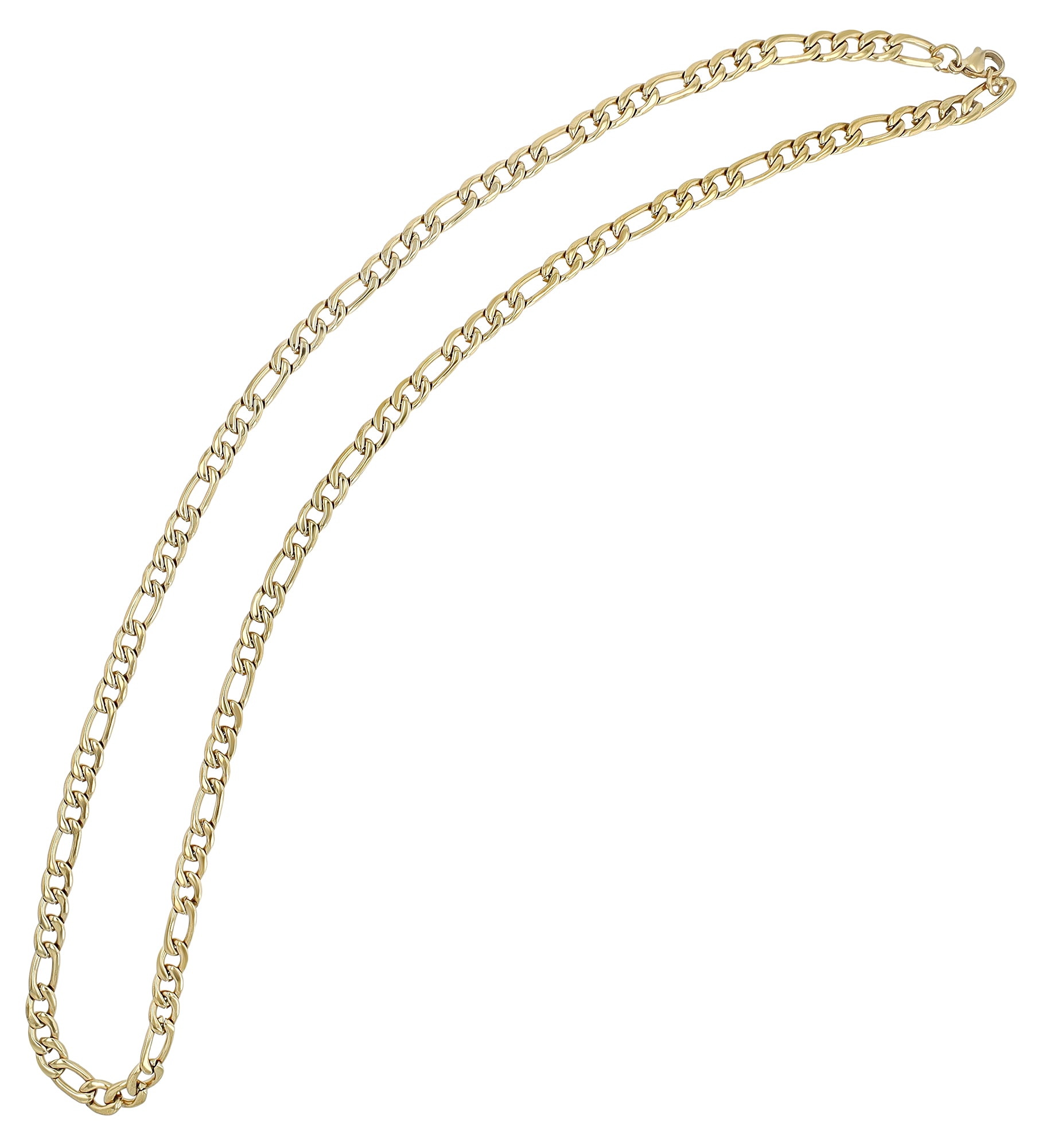 Adelia´s Gliederkette »Unisex Halskette ¿ Figarokette aus Edelstahl 43 cm«