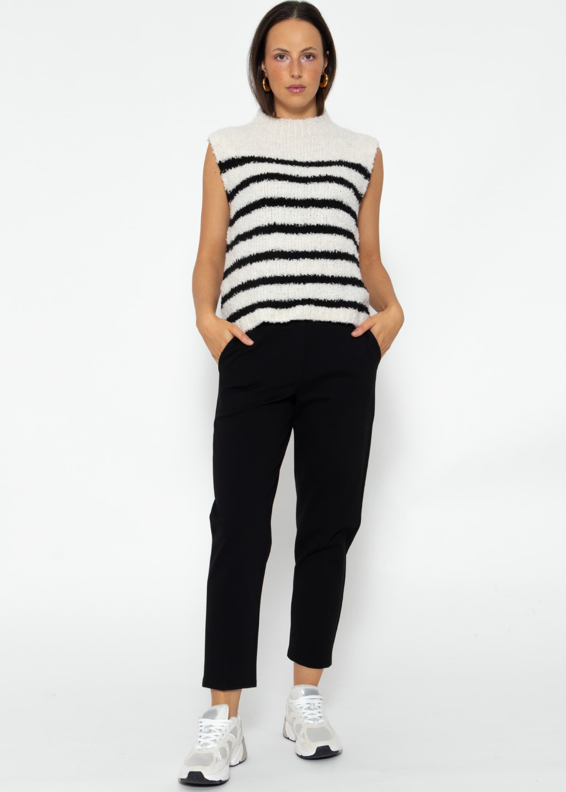 SASSYCLASSY Chinohose »Jersey Chinos«  Stretch Chino Hose Damen