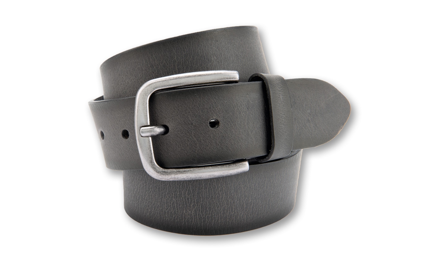 BERND GÖTZ Ledergürtel mit dunklen Kanten und Silberschließe