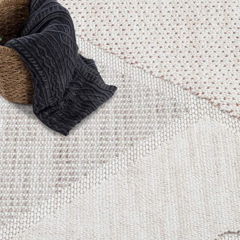 Carpet City Teppich »LINDO 8877«, rechteckig, 11 mm Höhe, Kurzflor, Hochtief-Muster/ 3D-Effekt, Fransen, Boho-Stil, Wohnzimmer