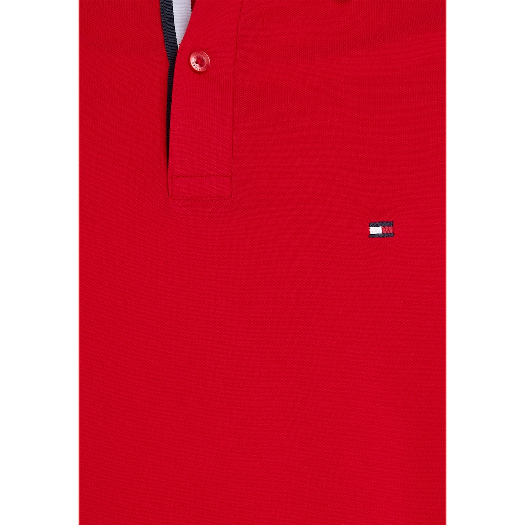 Tommy Hilfiger Poloshirt »RWB TAPE PLACKET REGULAR POLO«, mit Logotape am Kragen