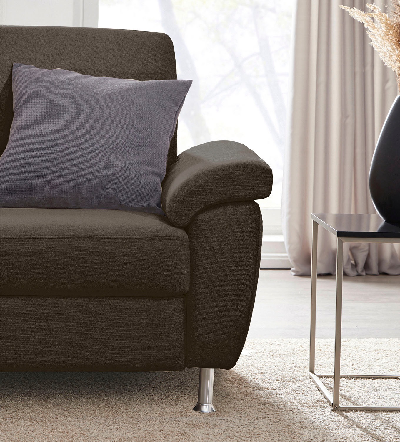 CALIZZA INTERIORS Ecksofa »Onyx L-Form«, Recamiere links oder rechts, wahlweise mit Bettfunktion, Breite 270 cm