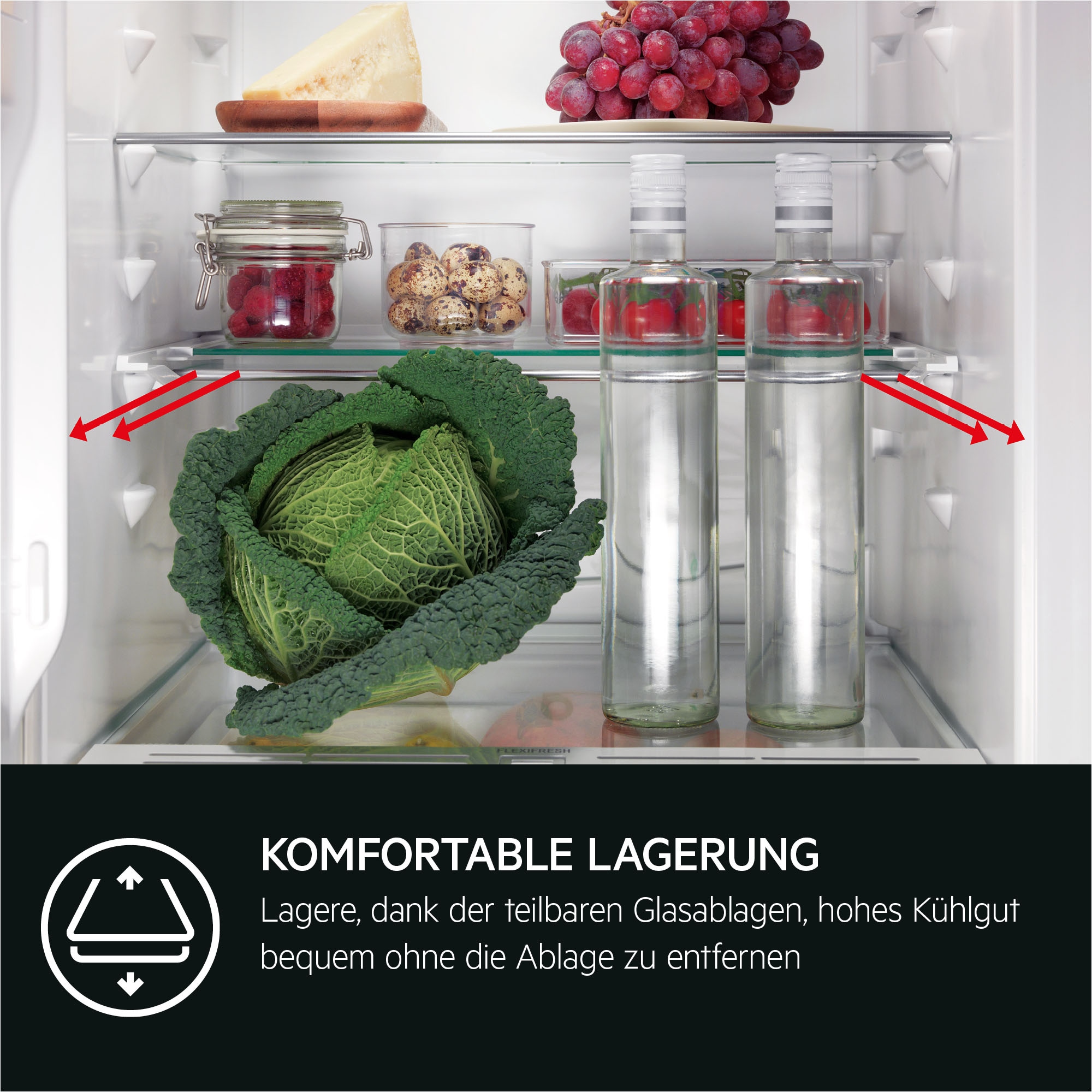 AEG Einbaukühlschrank 6000 »TK6FS181CC 923584303« 176,9 cm hoch 55,7 cm breit CustomFlex® – Flexible Fächer in der Kühlschranktür für mehr Stauraum