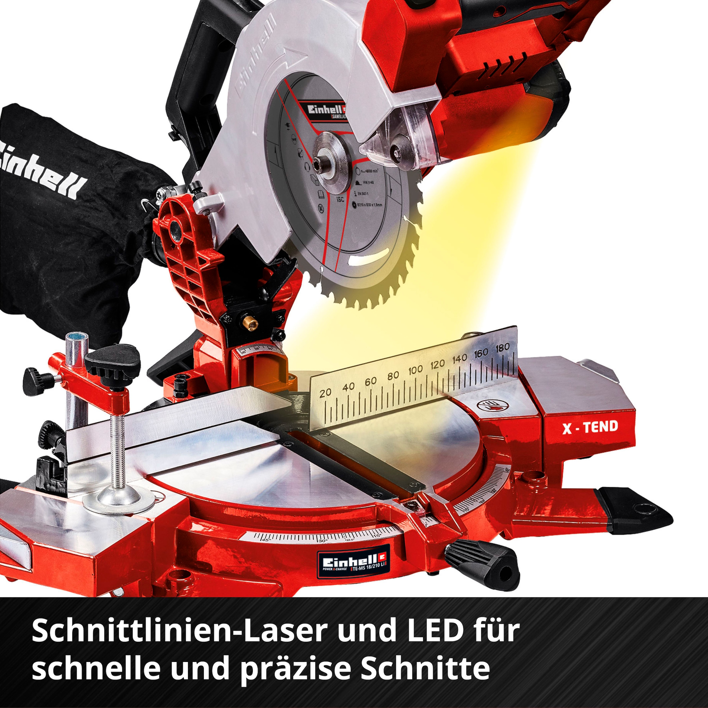 Einhell Akku-Kapp-Gehrungssäge »TE-MS 18/210 Li-Solo«, Power X-Change, 210 mm, ohne Akku und Ladegerät