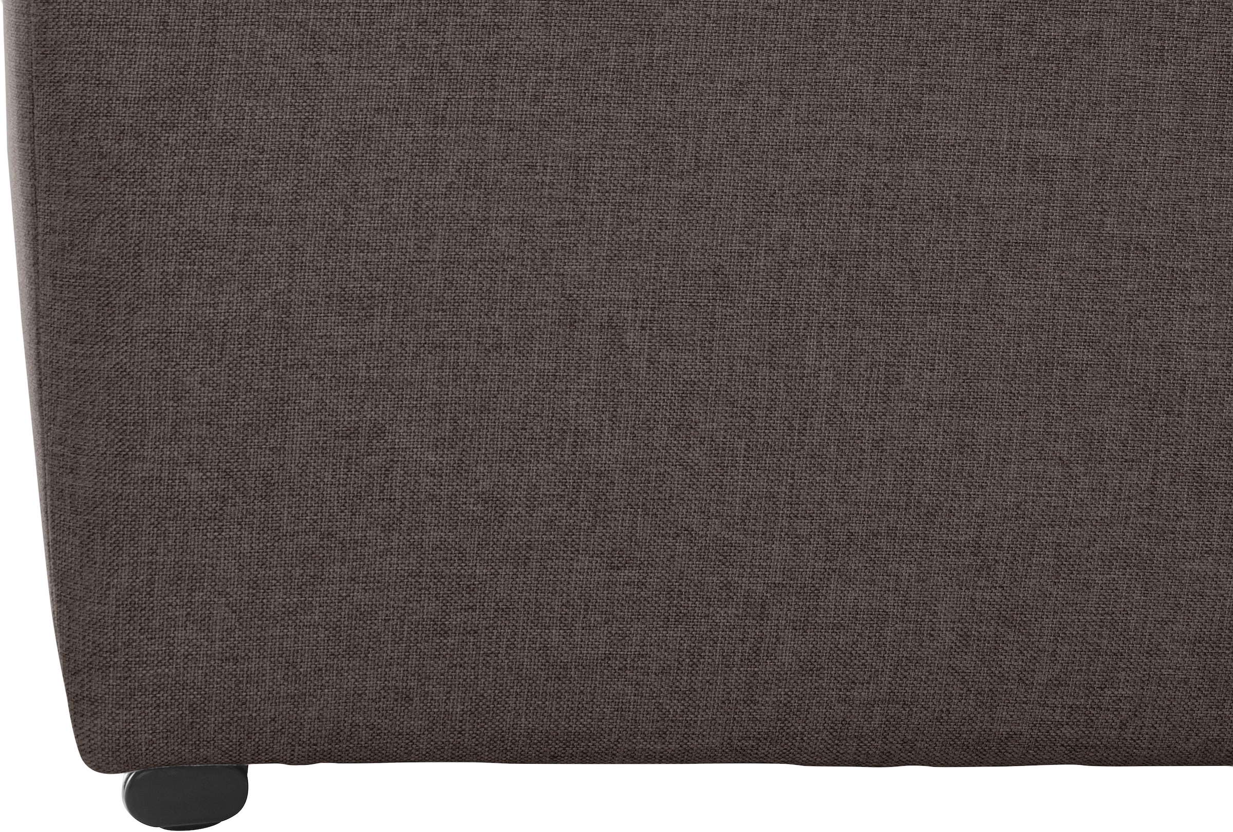 DOMO collection Ecksofa »Lagoa, moderne Sitzheftung, bequem und komfortabel, L-Form« wahlweise mit Bettfunktion, frei im Raum stellbar, große Farbvielfalt