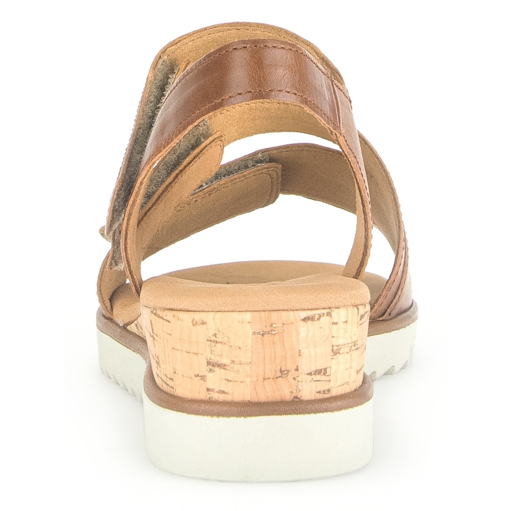 Gabor Sandalette »GENUA«, Sommerschuh, Sandale, Keilabsatz, mit Korkbesatz, in Schuhweite G