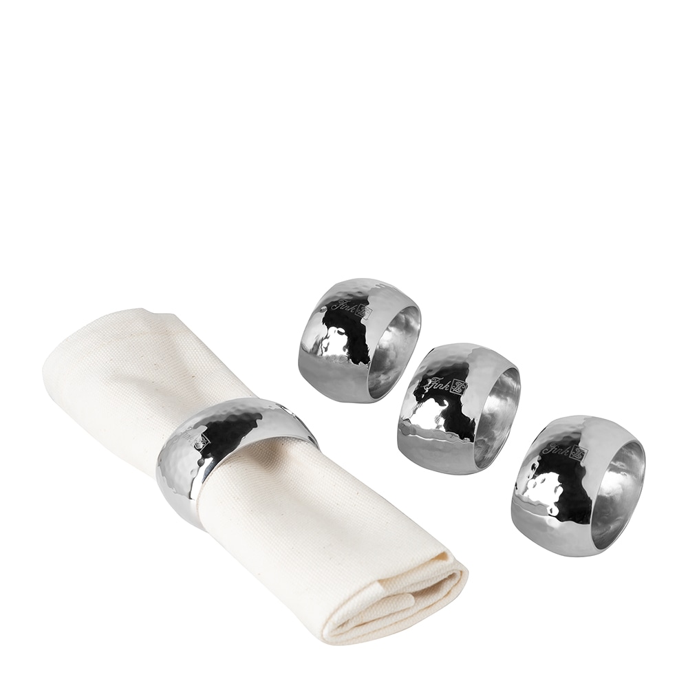 Fink Serviettenring »ORA 4er Set« in silberfarben