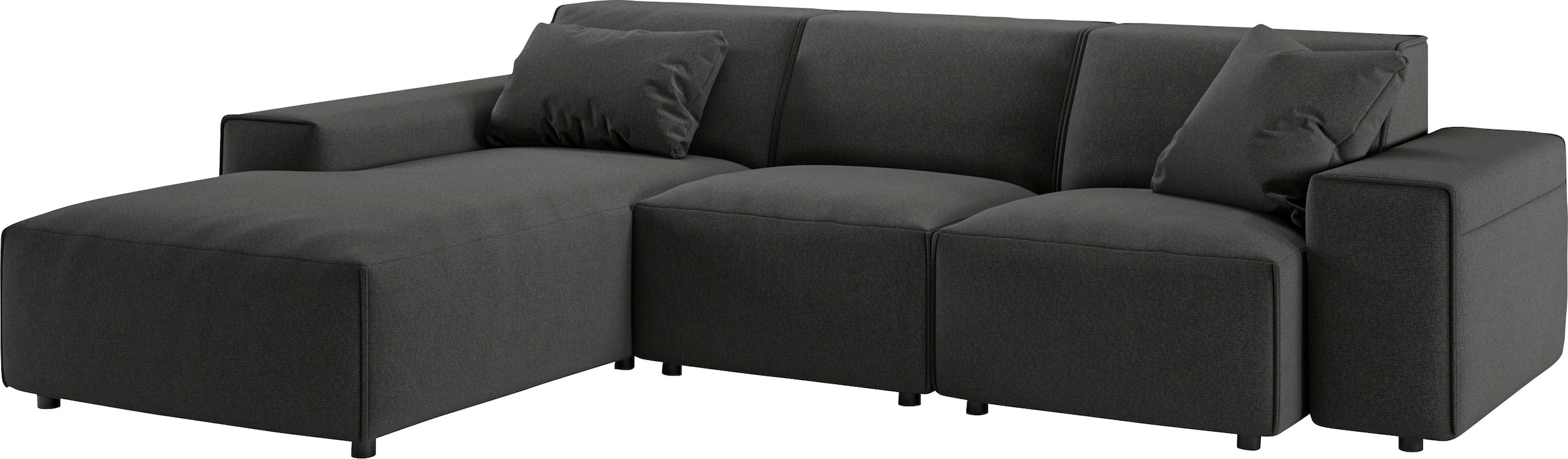 andas Ecksofa »Glimminge L-Form auch in Breitcord, Feincord + Easy care-Bezug,«, Breite 264, Zierkissen