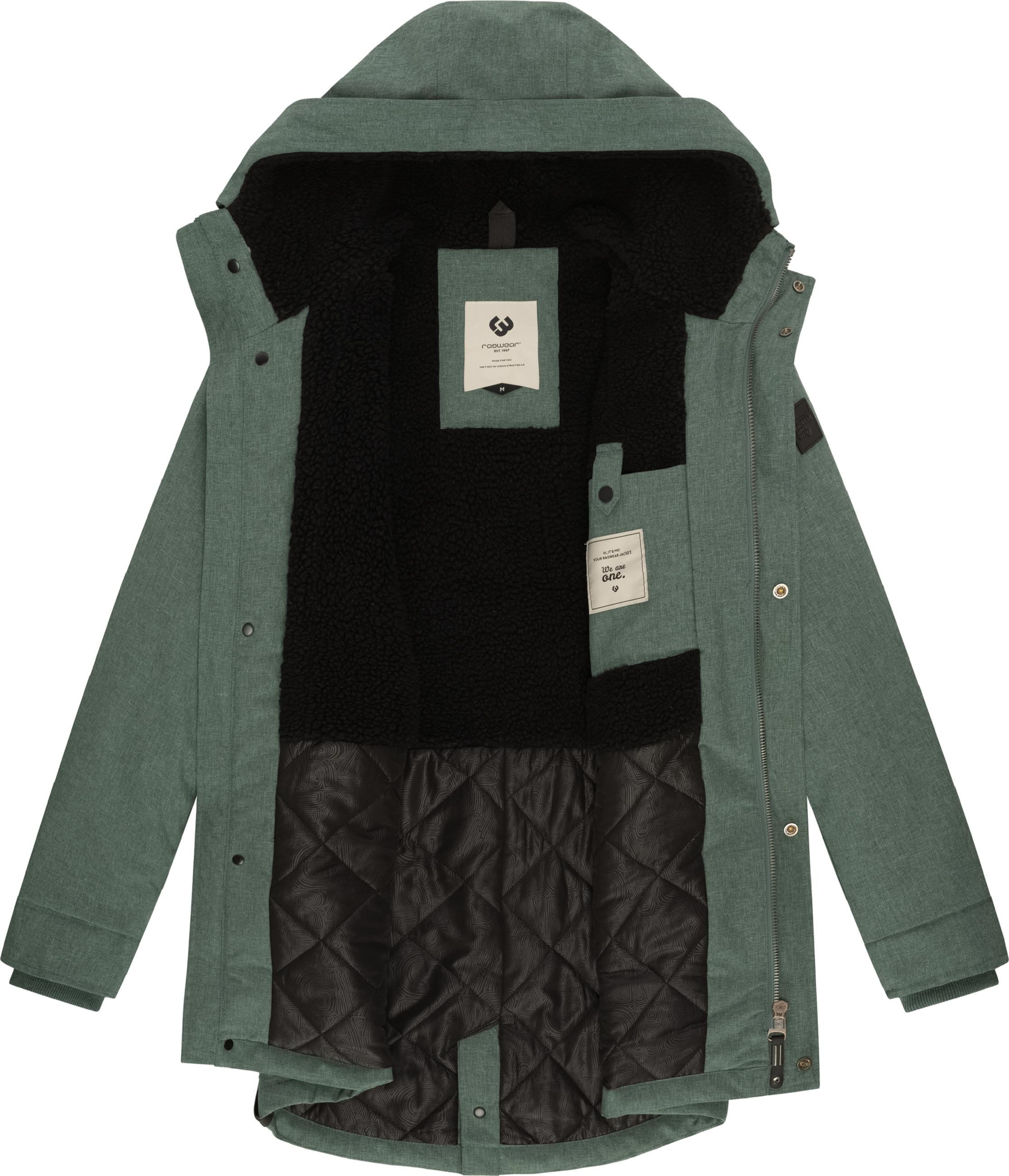 Ragwear Kurzmantel »Kurzmantel Mr Smithem YOUMODO«, wasserdichte lange Herren Winterjacke mit Kapuze