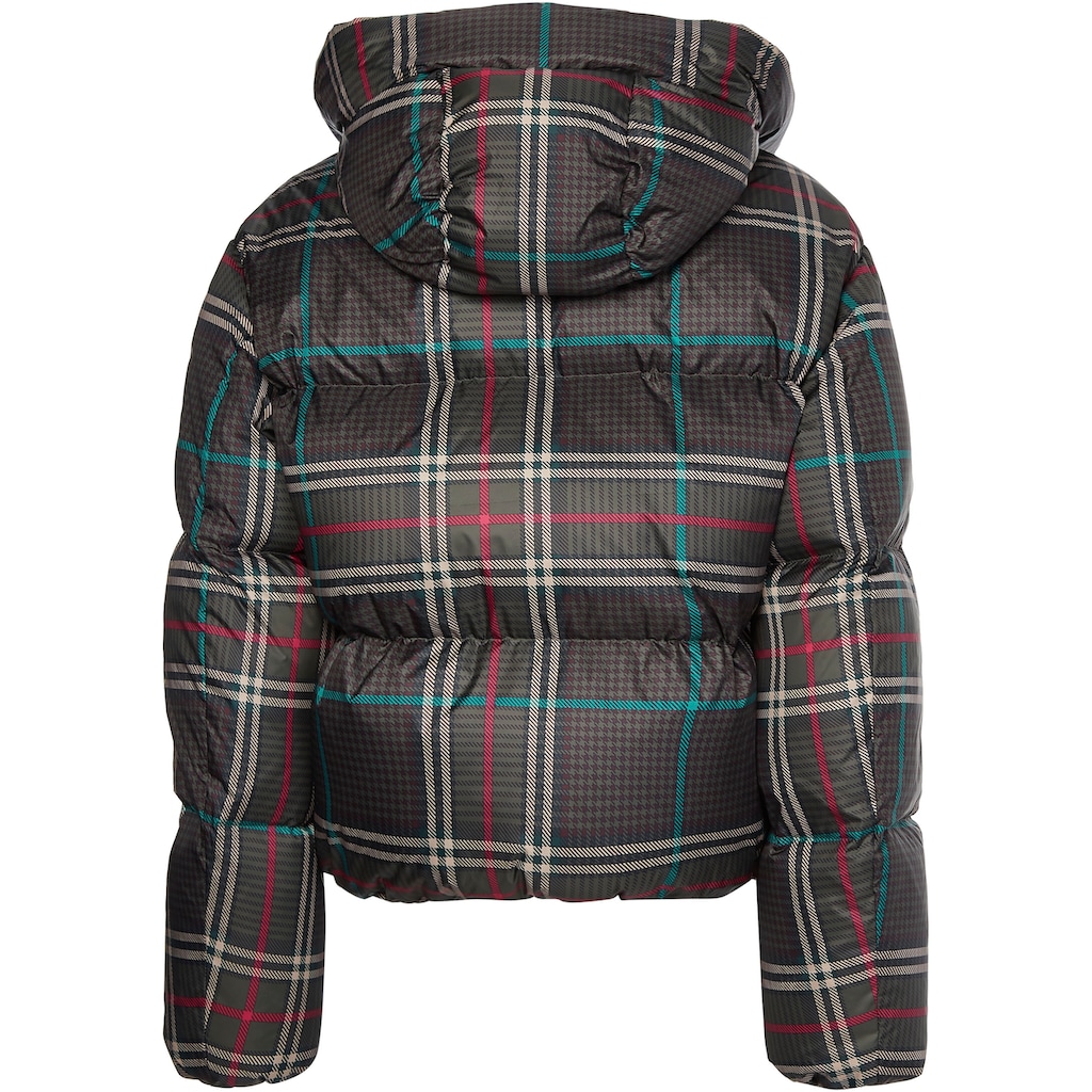 Tommy Hilfiger Steppjacke »PRINTED CHECK REDOWN PUFFER JKT«, mit Kapuze