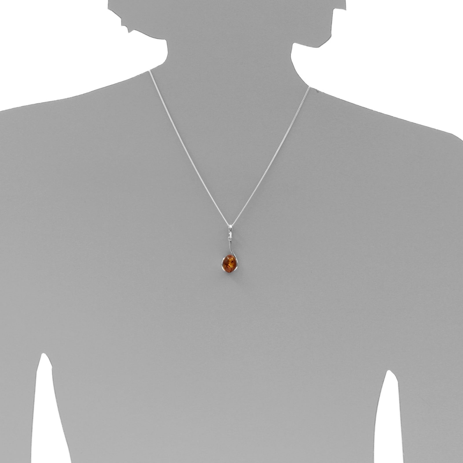 OSTSEE-SCHMUCK Kettenanhänger »- Lennja - Silber 925/000 - Bernstein«
