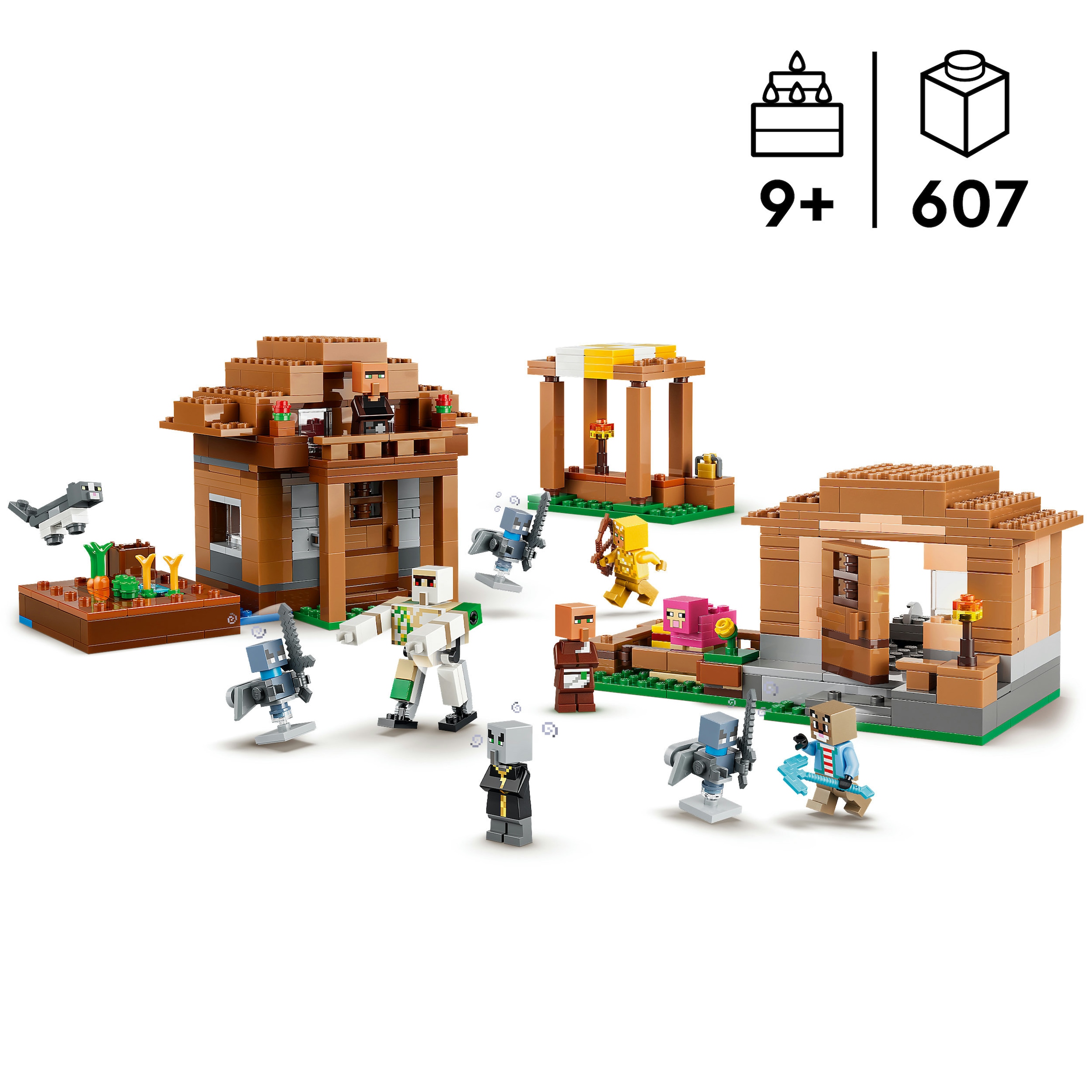 LEGO® Konstruktionsspielsteine »Angriff des Magiers auf das Dorf (21596), LEGO Minecraft« Made in Europe
