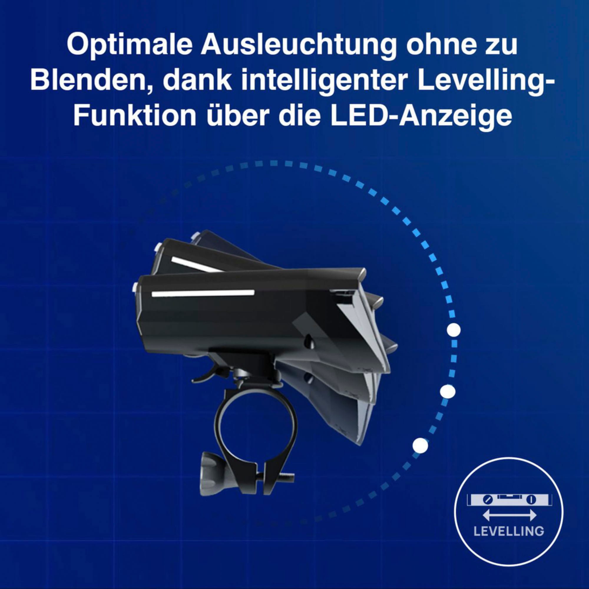 FISCHER Fahrrad Fahrradbeleuchtung »LED-Akku-Bel. Set PLUS 110 + TWIN STOP«, (Set, 2, Front- und Rücklicht)