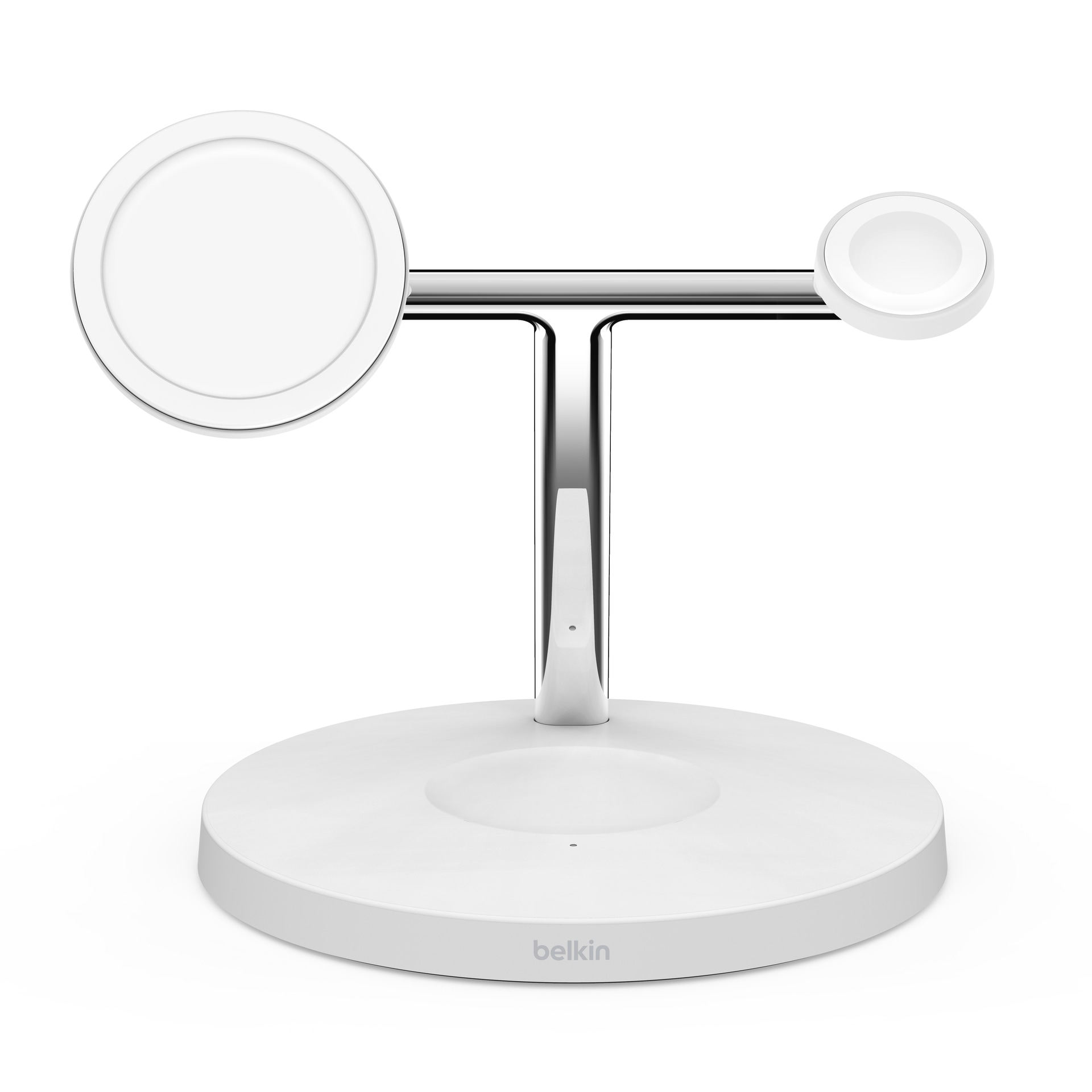 Belkin Wireless Charger »Belkin drahtloses 3-in-1 MagSafe Ladegerät«, (inkl. Netzteil kompatibel für iPhone der Serie 15/14/13/12), für iPhone, Apple Watch und AirPods, Wireless Ladestation/Ladeständer