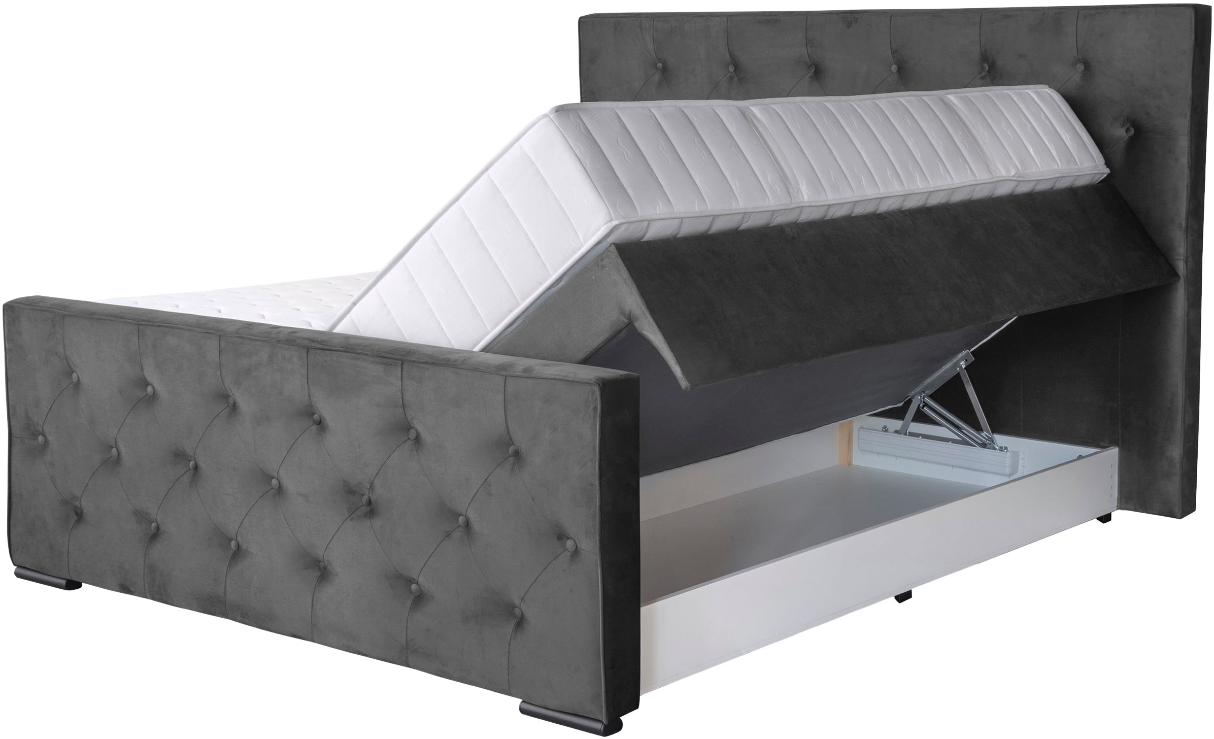COLLECTION AB Boxspringbett »Florence inkl. Kingsize (28 cm) Matratze (H3) mit integriertem Topper«, inkl. Bettkasten, erhältlich in der Breite 180 cm