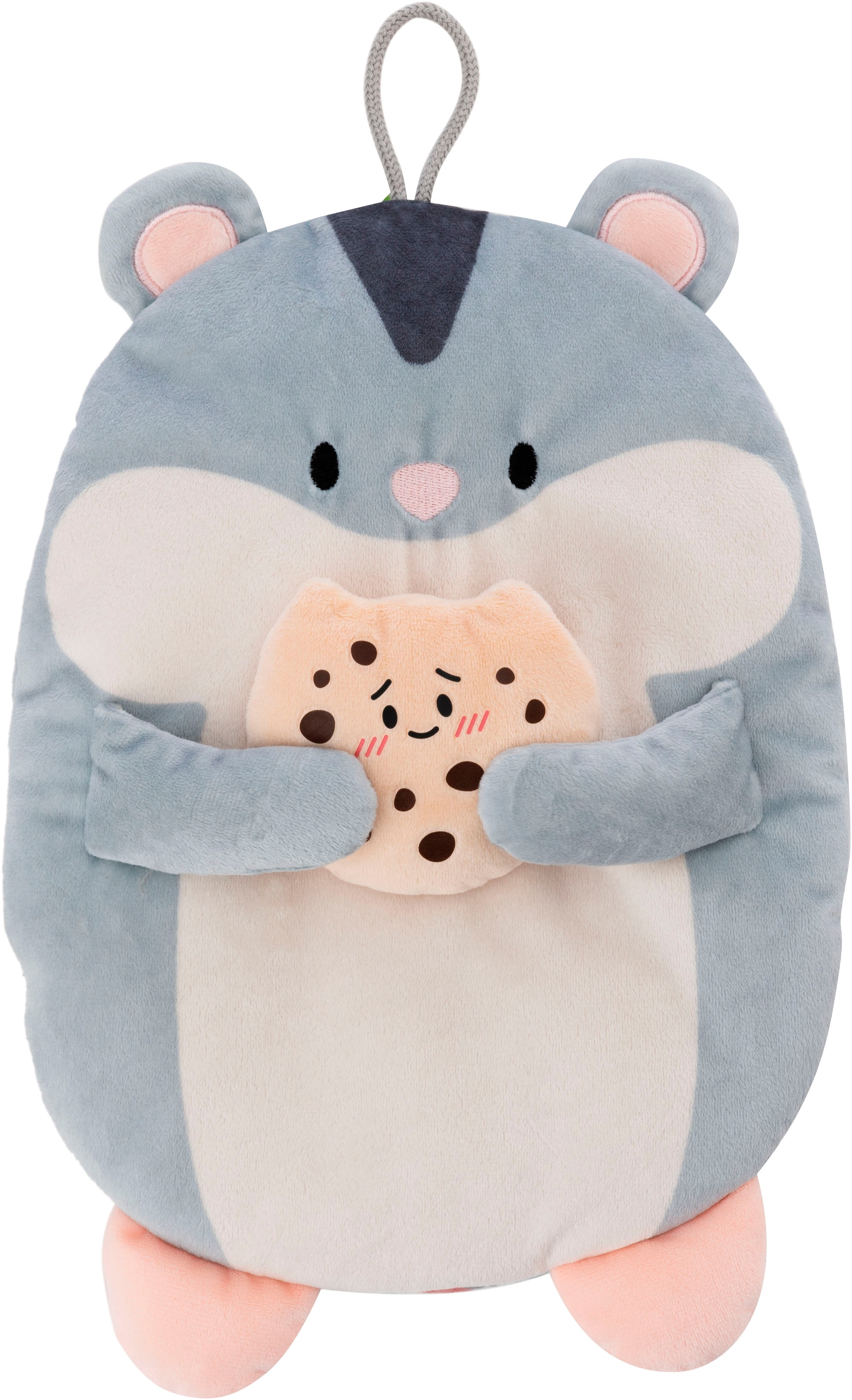 Nici Wärmflasche »mymochi Hamster Shai mit Cookie, 300 ml, 30 cm« 2in1 - Kuscheltier & Wärmflasche in einem; enthält recyceltes Material in grau