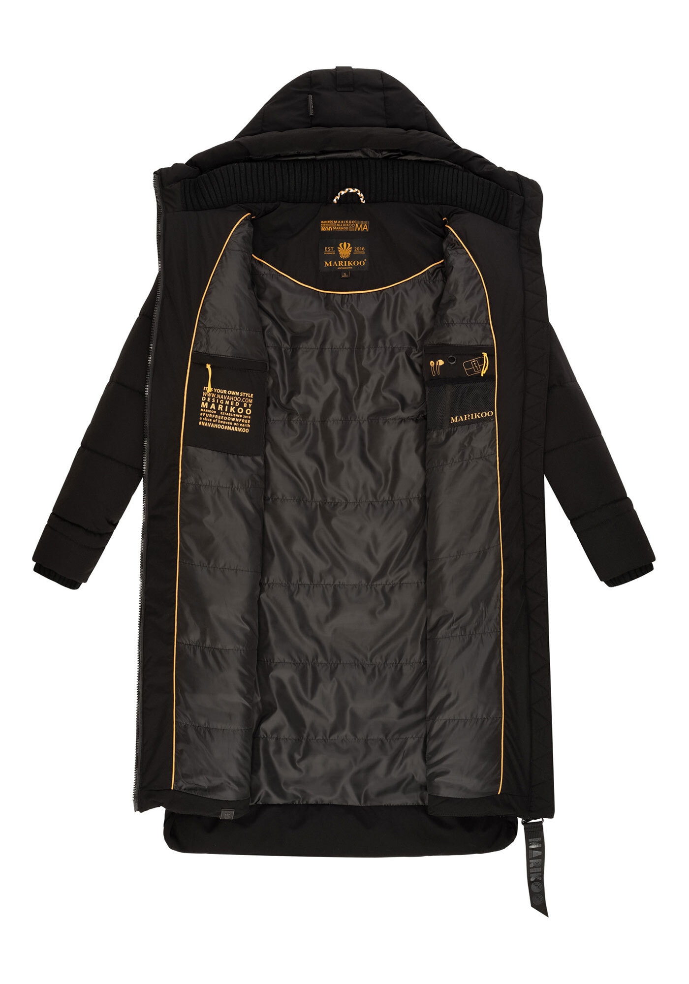 Marikoo Winterjacke »Marikoo Benikoo Damen lange Winterjacke B949«