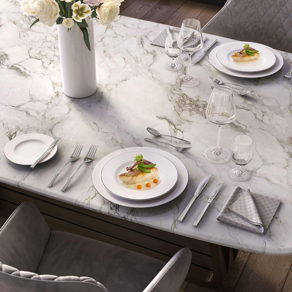 Villeroy & Boch Geschirr-Set »Tellerset Anmut Platinum No.1 3er Set weiß« Spülmaschinengeeignet