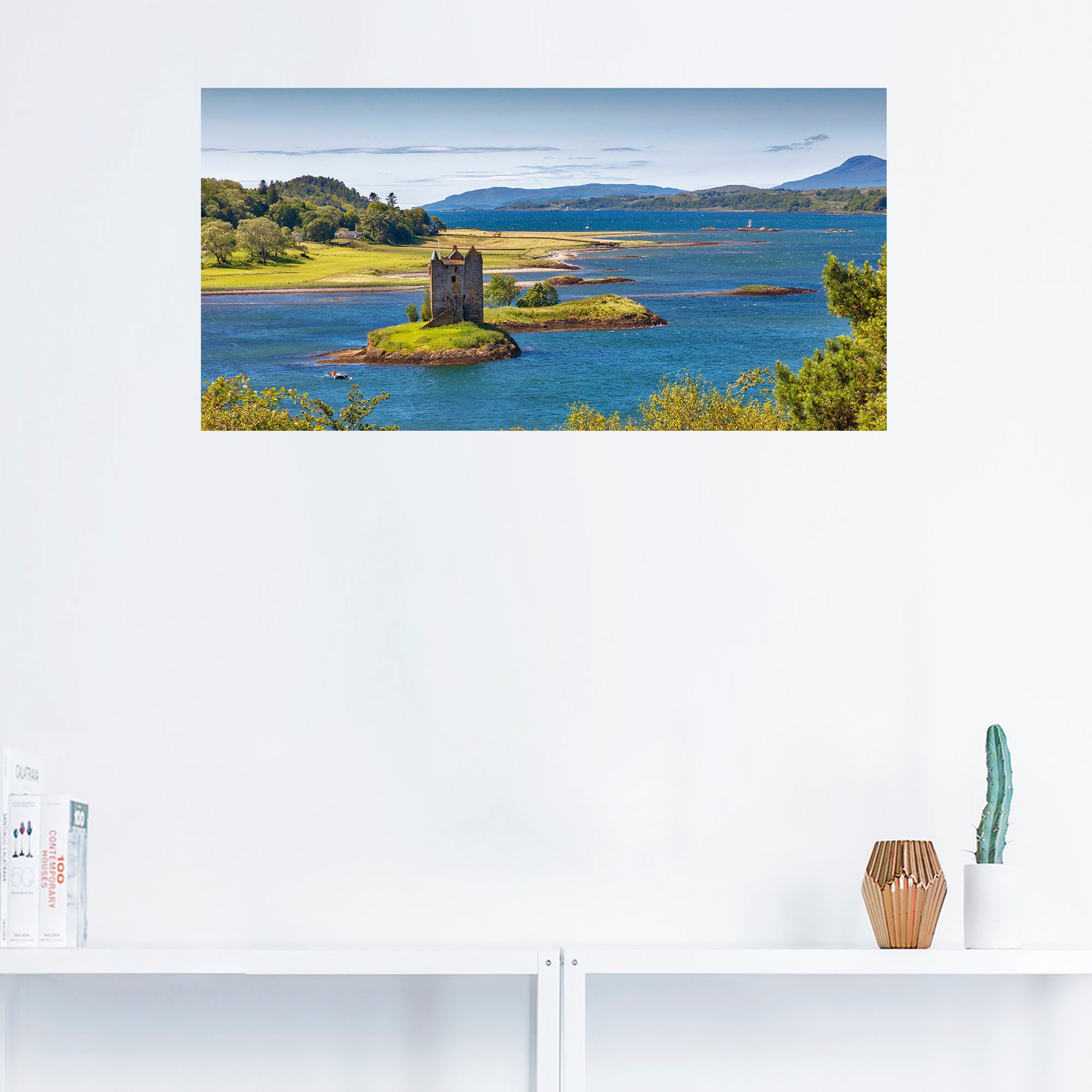 Artland Wandfolie »Castle Stalker am Loch Linnhe«, Gebäude, (1 St.), selbstklebend