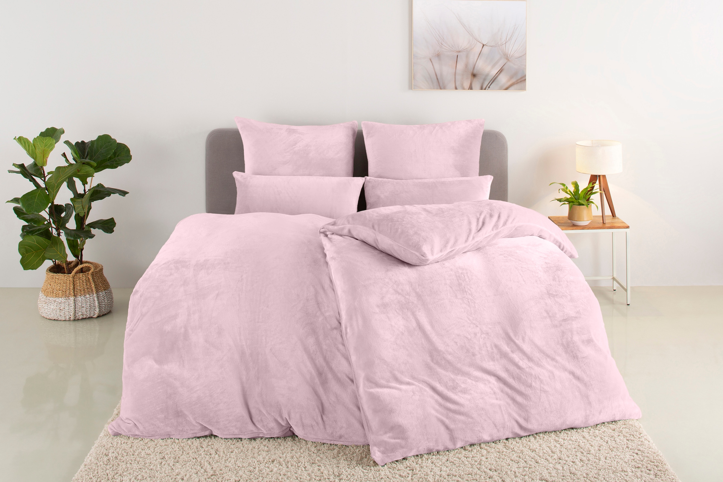 OTTO home Bettwäsche »Desner3, besonders weich im Griff, Cashmere-Touch« 2 Bettwäsche mit Reißverschluss