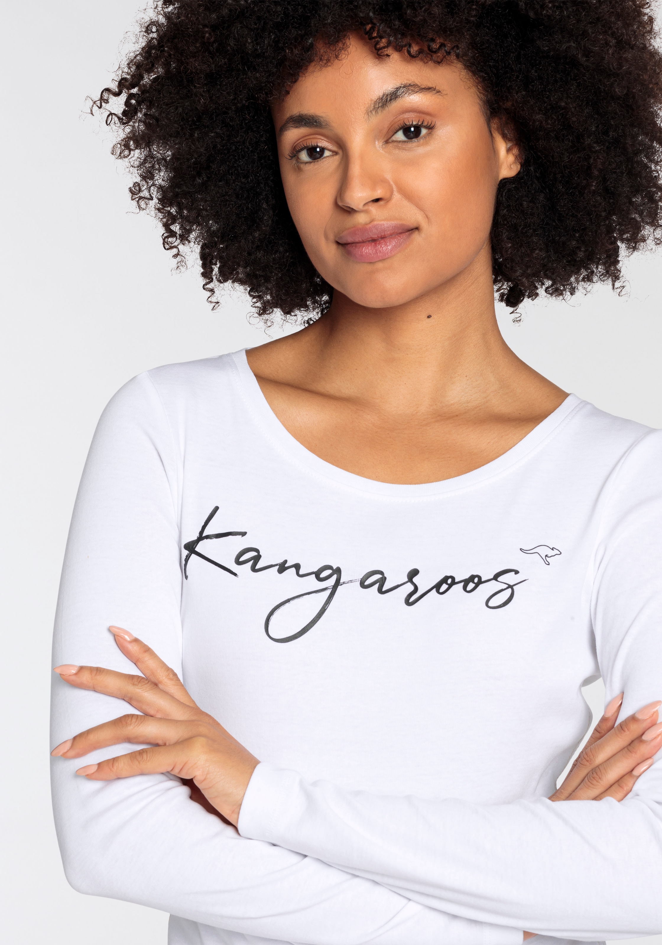 KangaROOS Longsleeve, mit trendigem Logoschriftzug