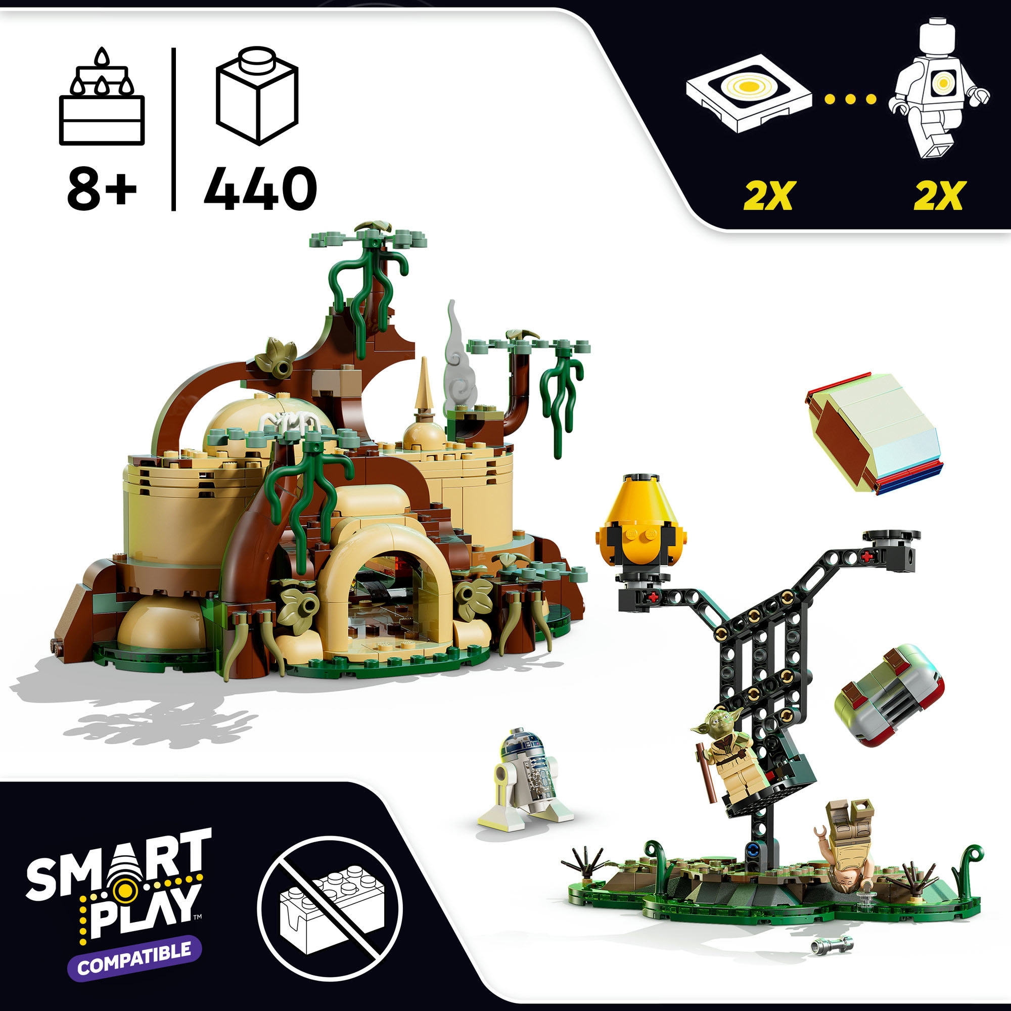 LEGO® Konstruktionsspielsteine »SMART Play: Jedi-Training an Yodas Hütte (75422), LEGO Star Wars ™« Mit SMART Brick kombatibel (nicht im Lieferumfang enthalten)