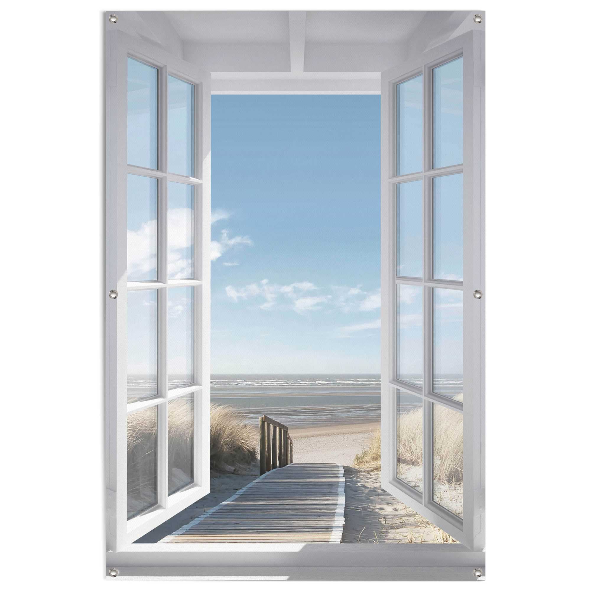 Poster »Fenster zur Nordsee«, Outdoor für Garten oder Balkon
