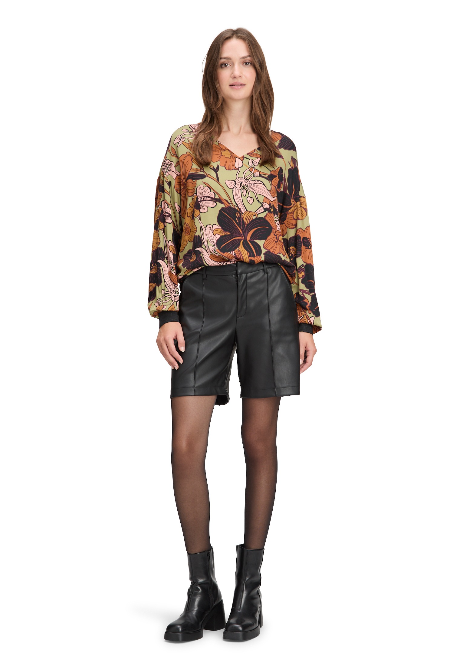 Cartoon Klassische Bluse »Oversize-Bluse mit Rippbündchen«