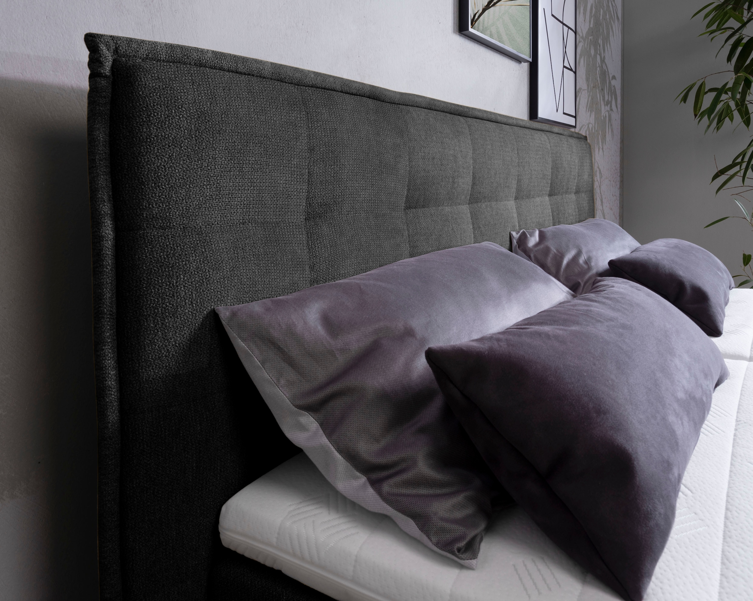 alina Boxspringbett »Edward«, 180x200cm, mit motorischer Verstellung, inklusive Matratze und Topper